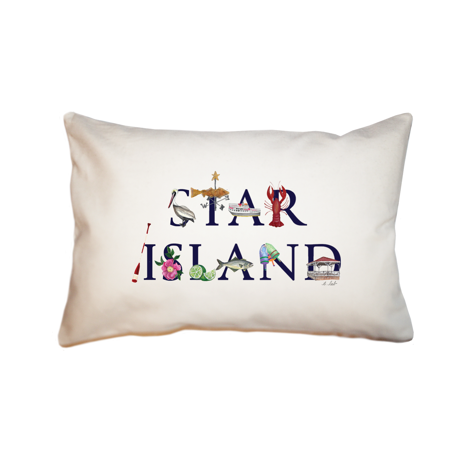 star island large rectangle pillow