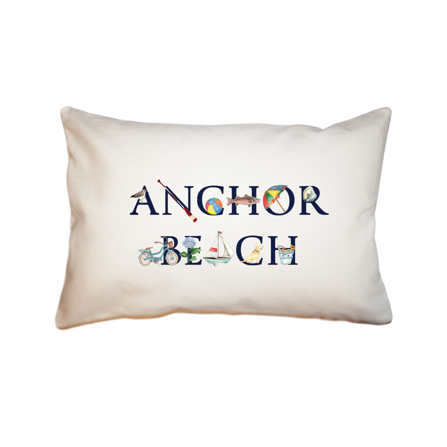anchor beach large rectangle pillow