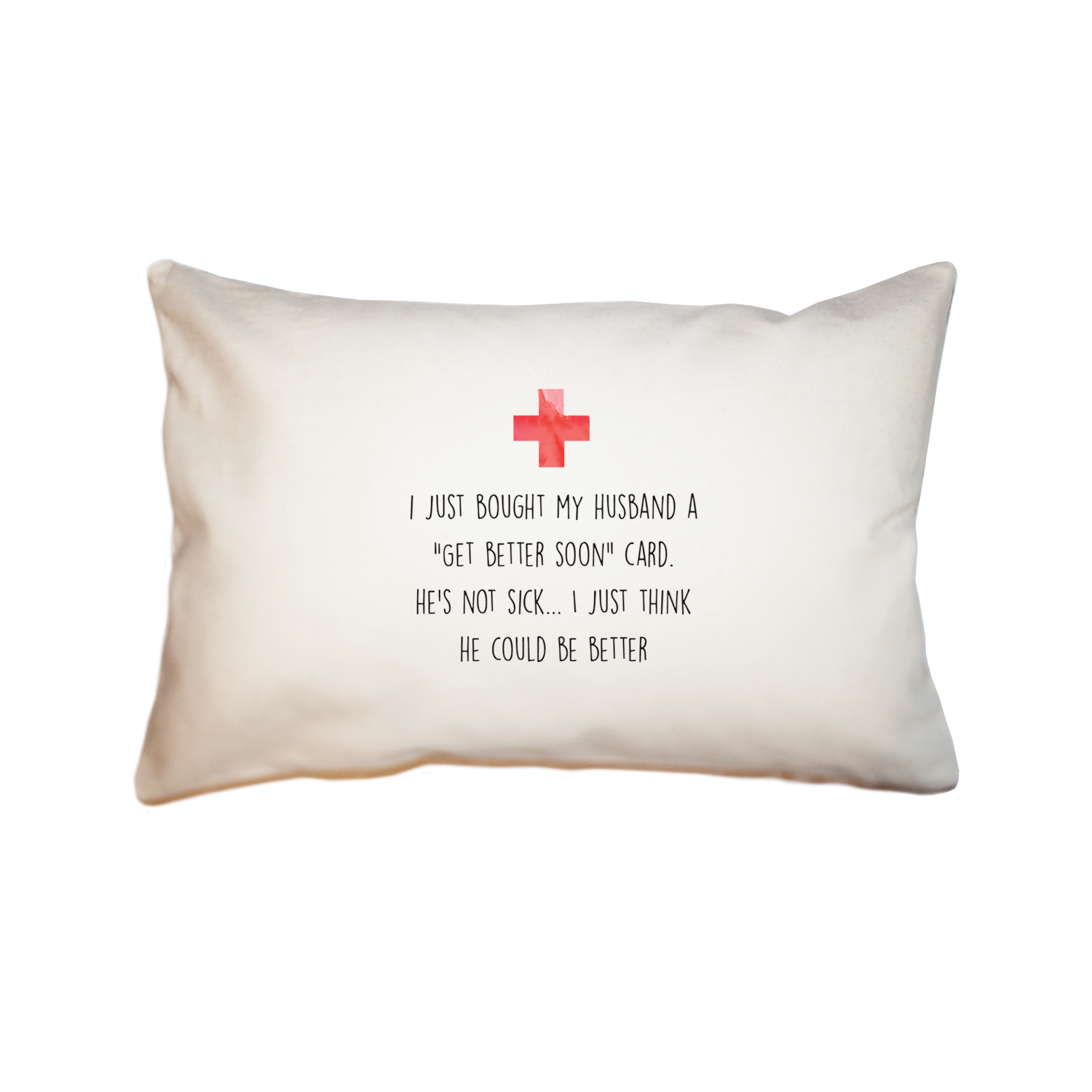 husband red cross large rectangle pillow