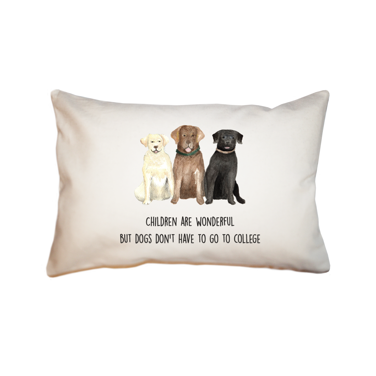 dogs college large rectangle pillow