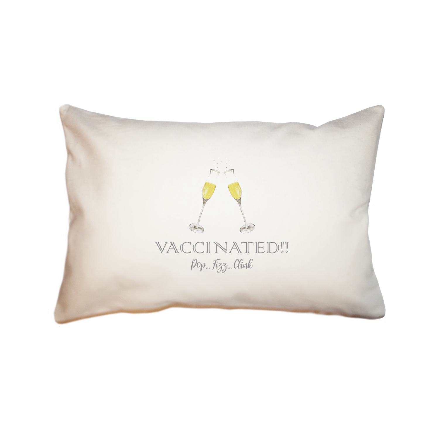 vaccine pop fizz clink large rectangle pillow