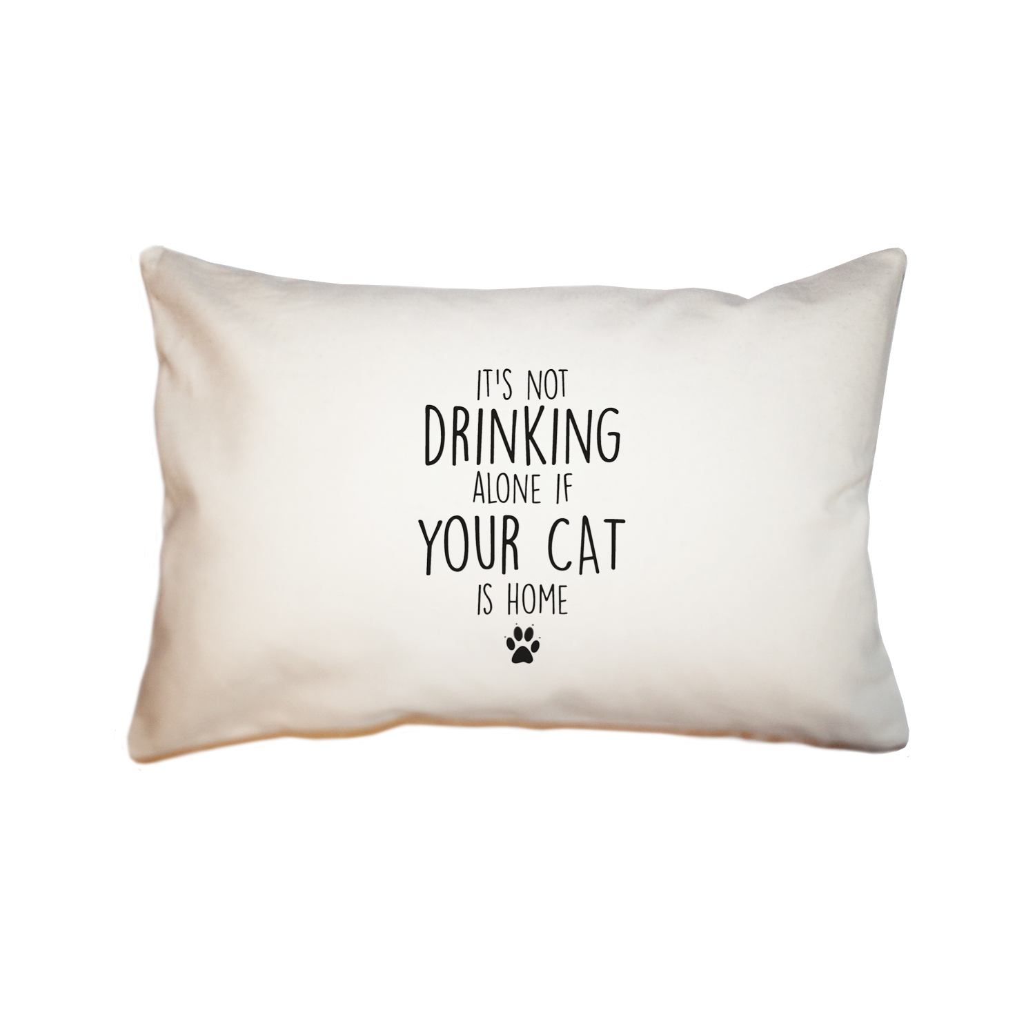 drinking alone cat large rectangle pillow