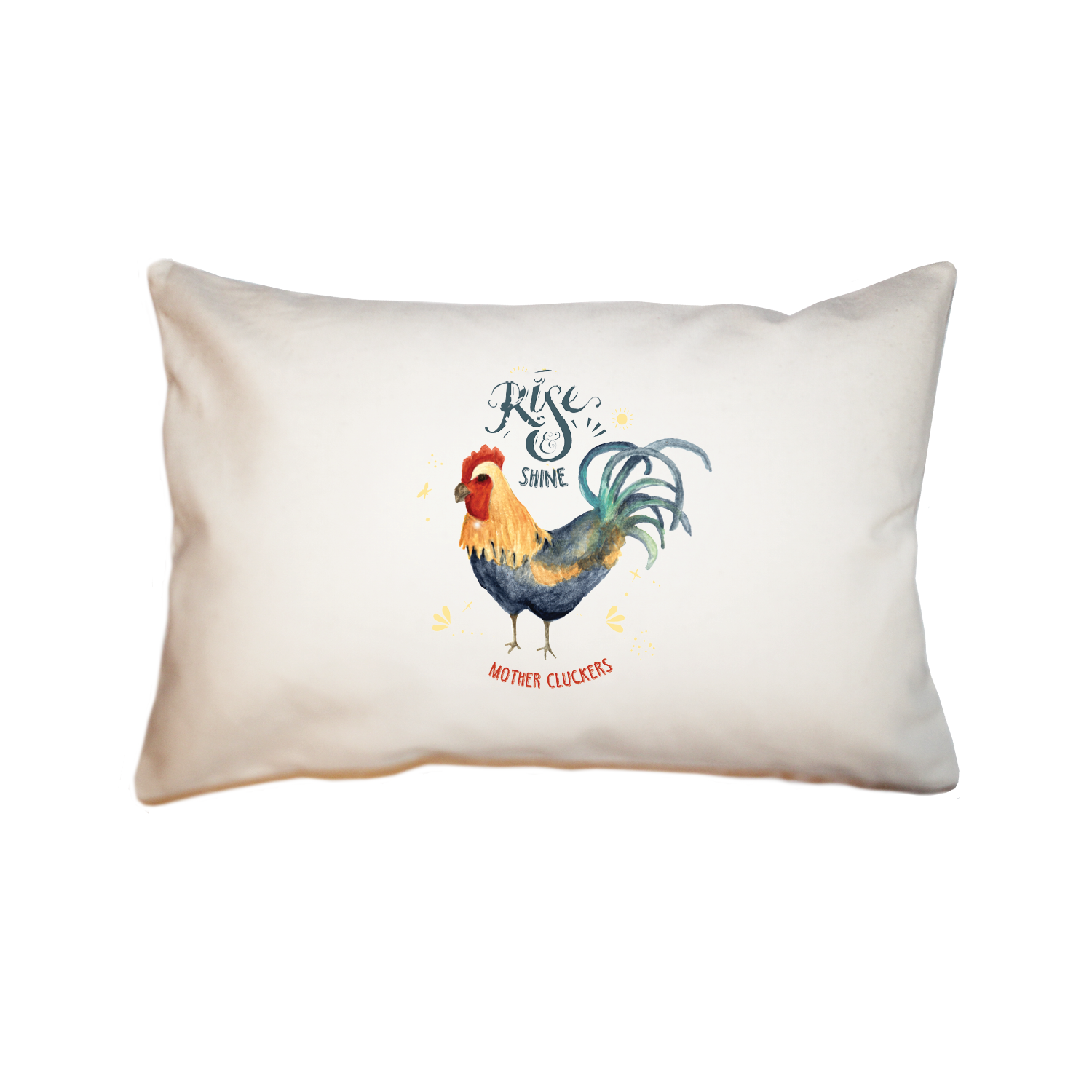 rise and shine mother cluckers large rectangle pillow
