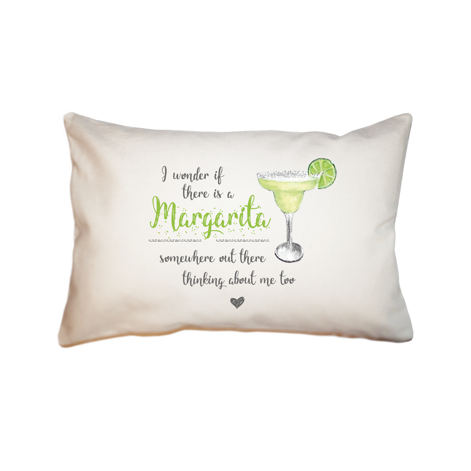 margarita thinking about me too large rectangle pillow
