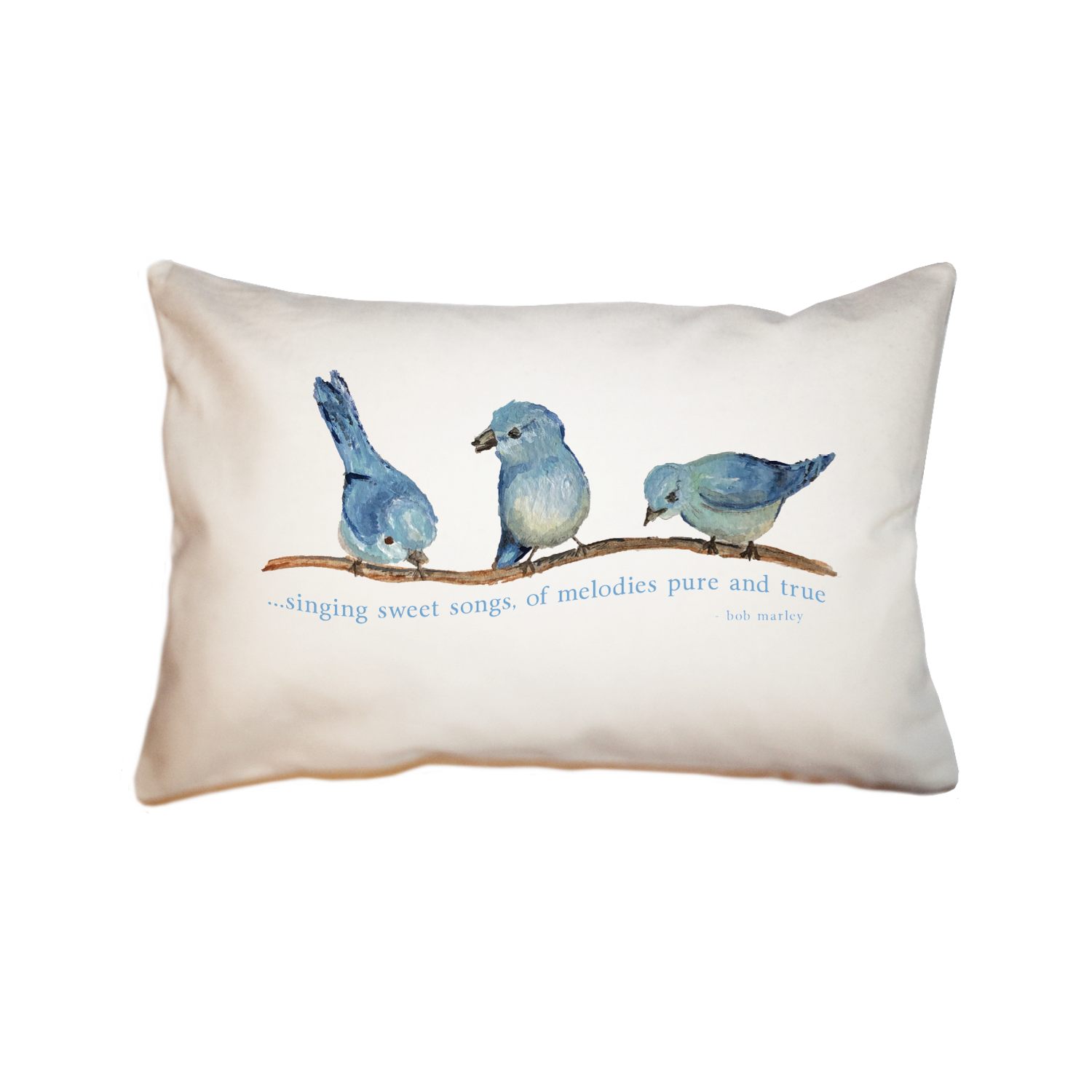 three little birds large rectangle pillow
