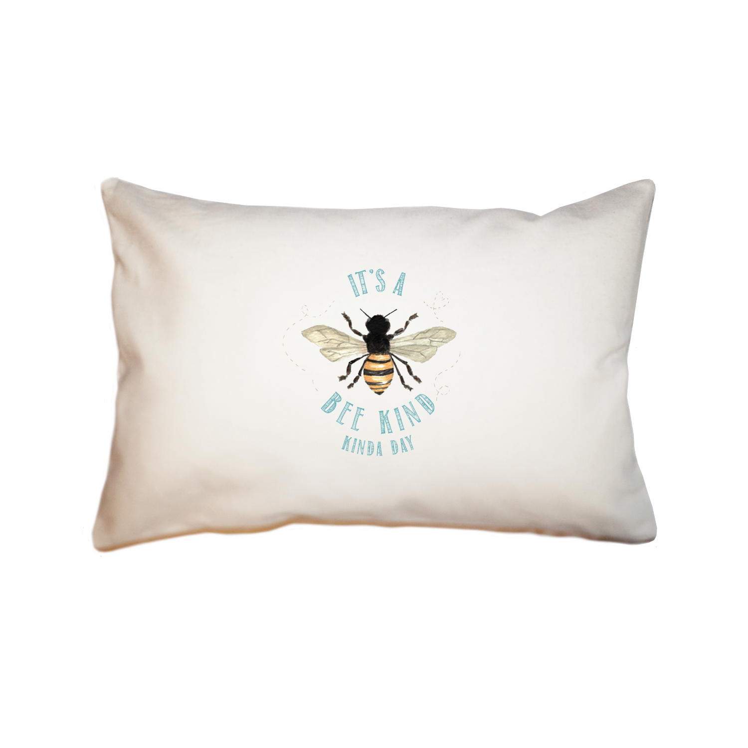 bee kind, kinda day large rectangle pillow