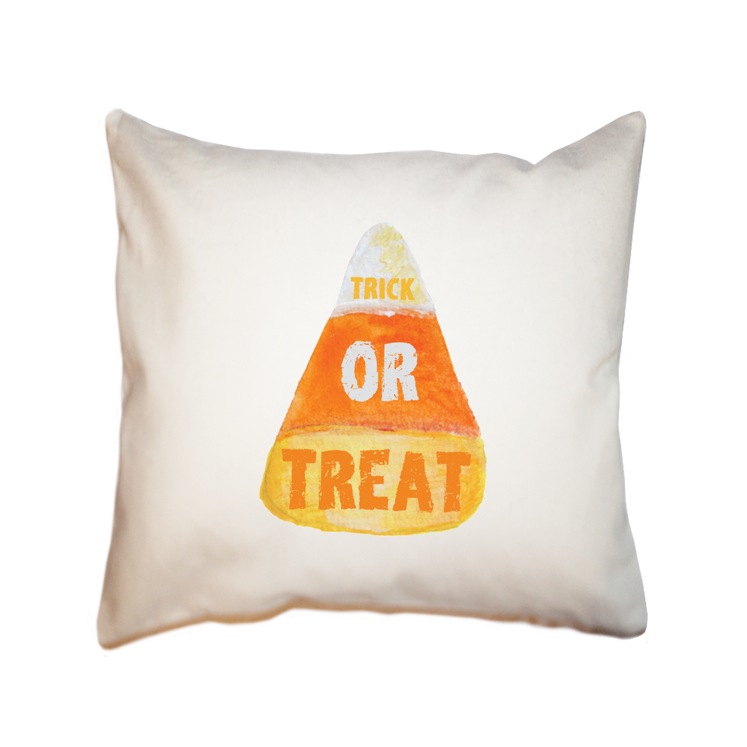candy corn trick or treat square pillow