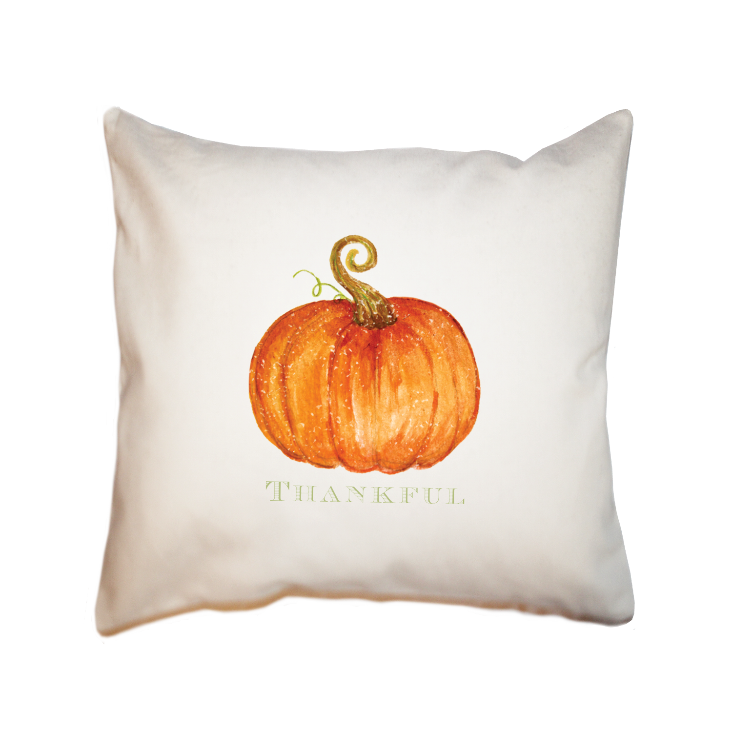 thankful pumpkin square pillow
