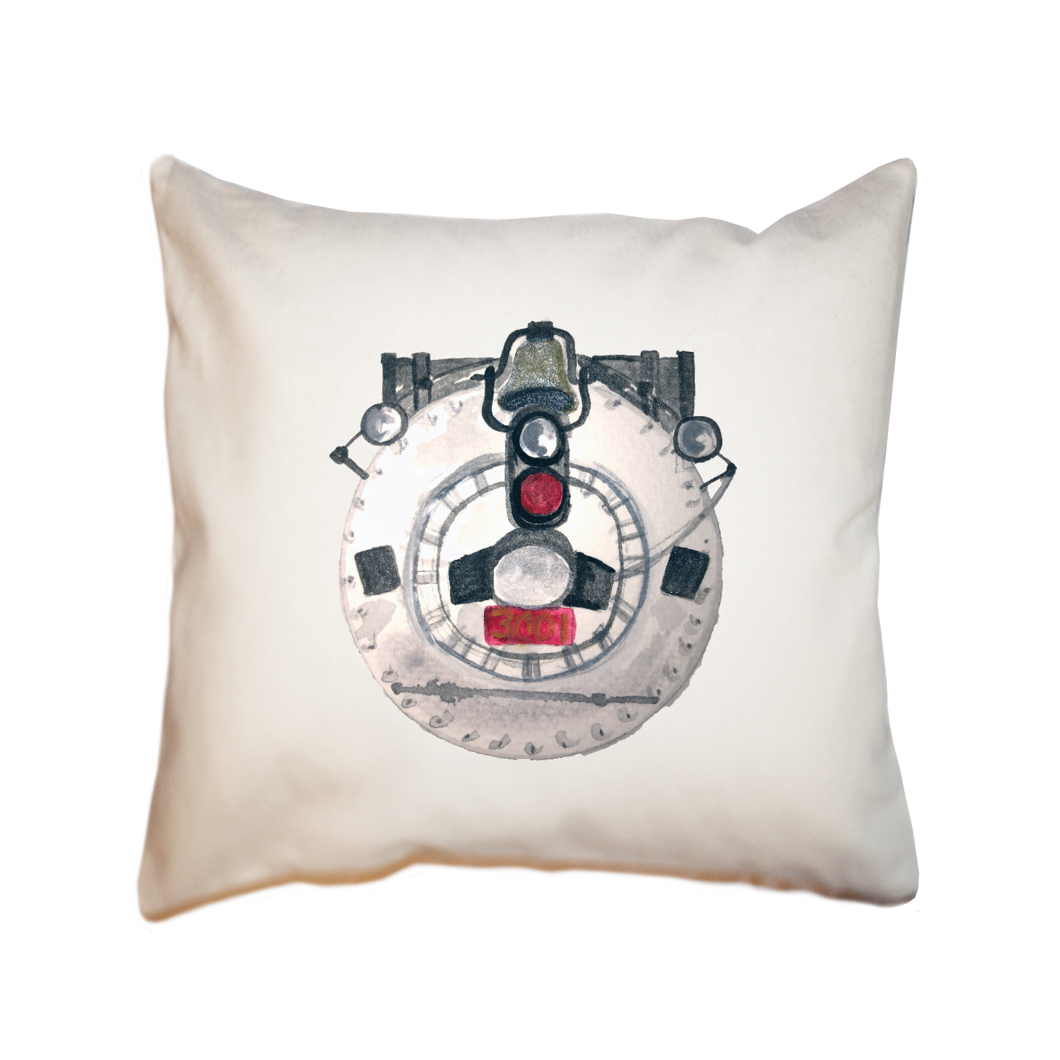 locomotive front square pillow