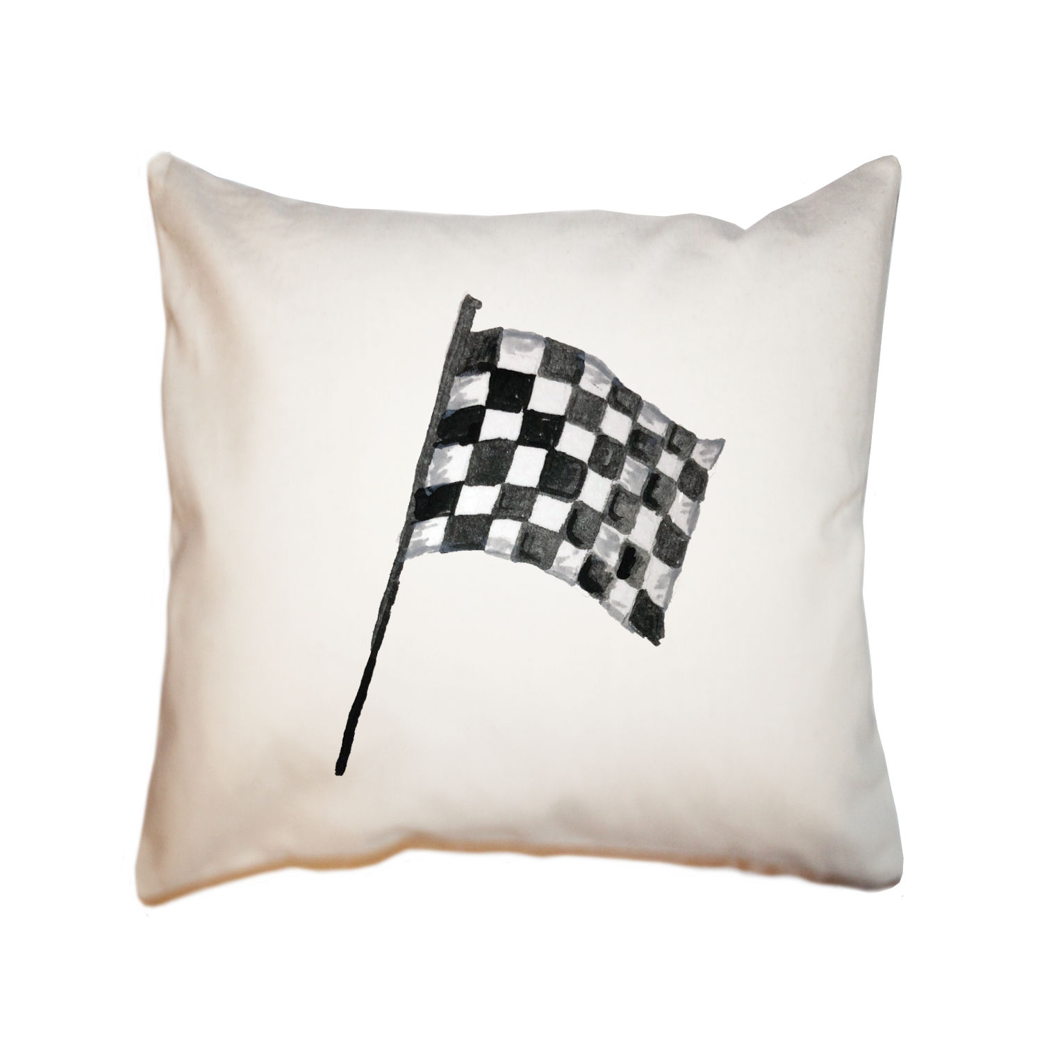 race car flag square pillow
