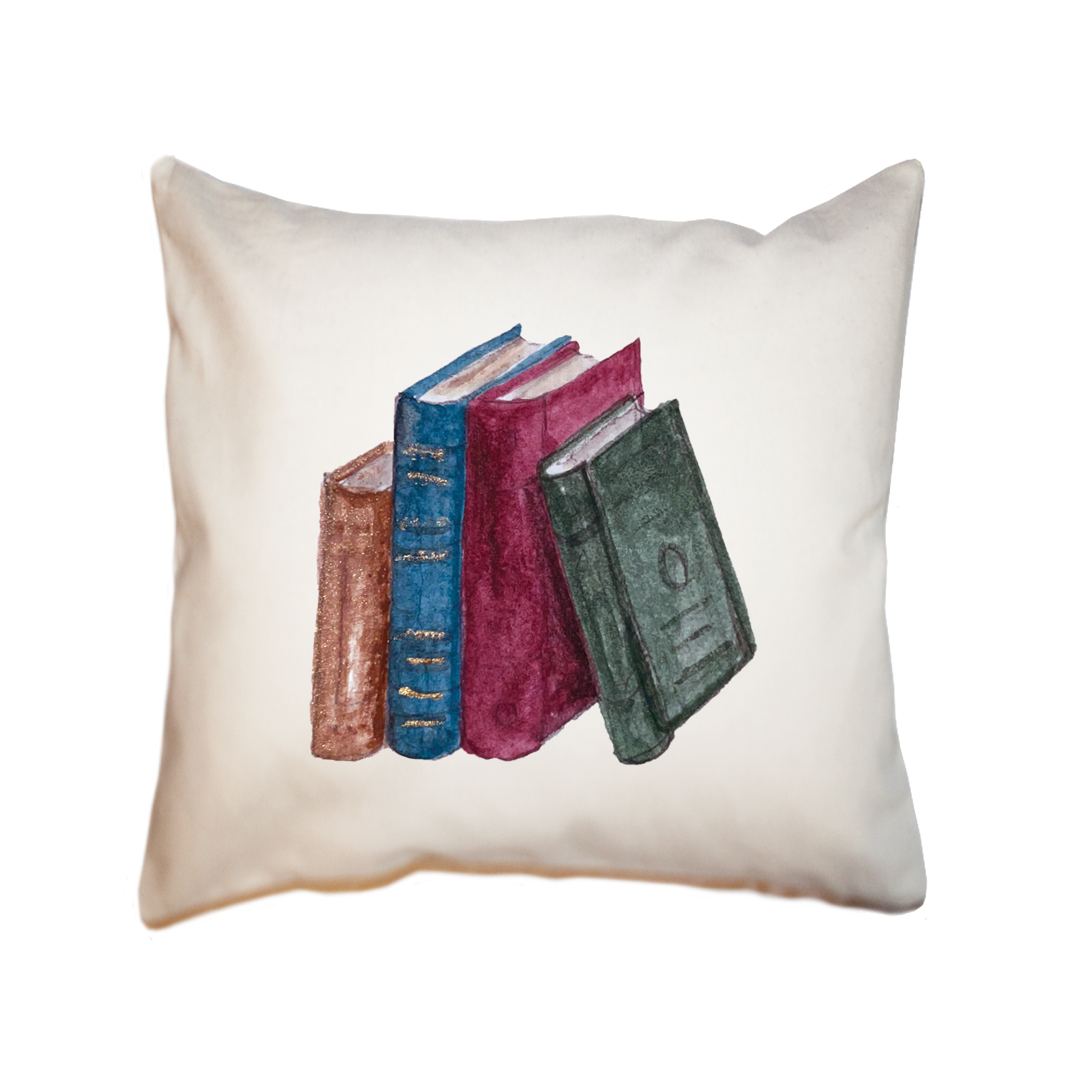 library books square pillow