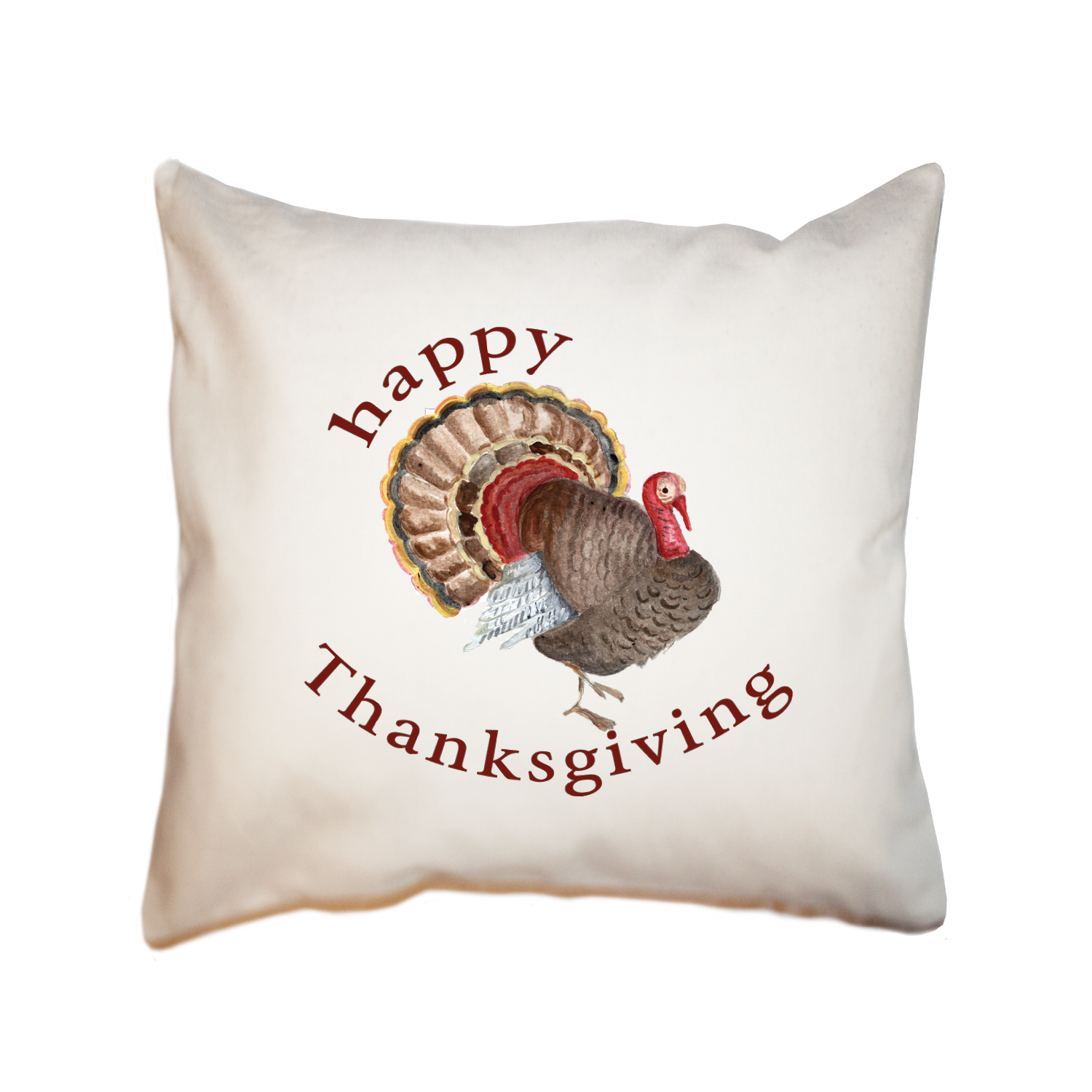 happy thanksgiving square pillow