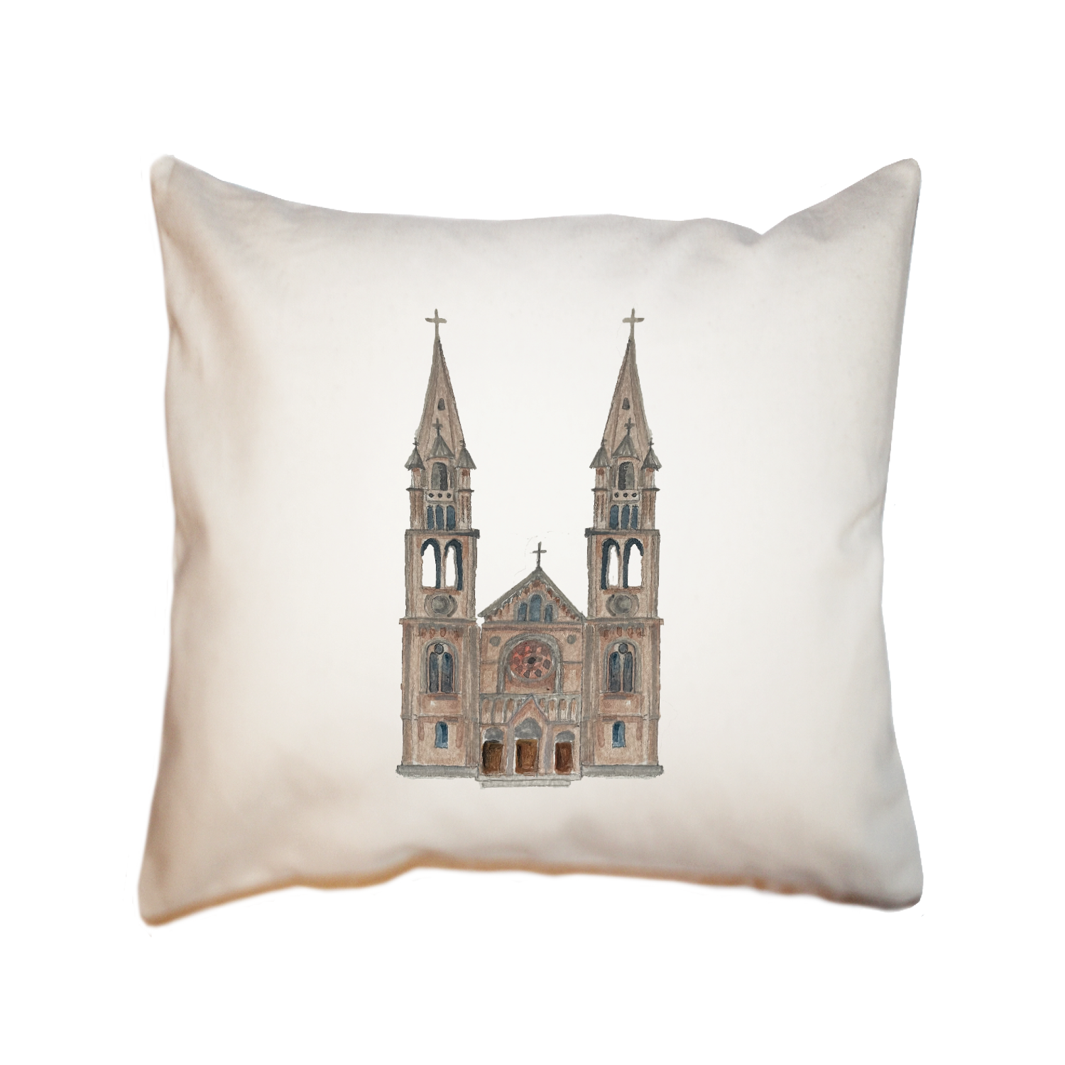 mission hill basilica square pillow