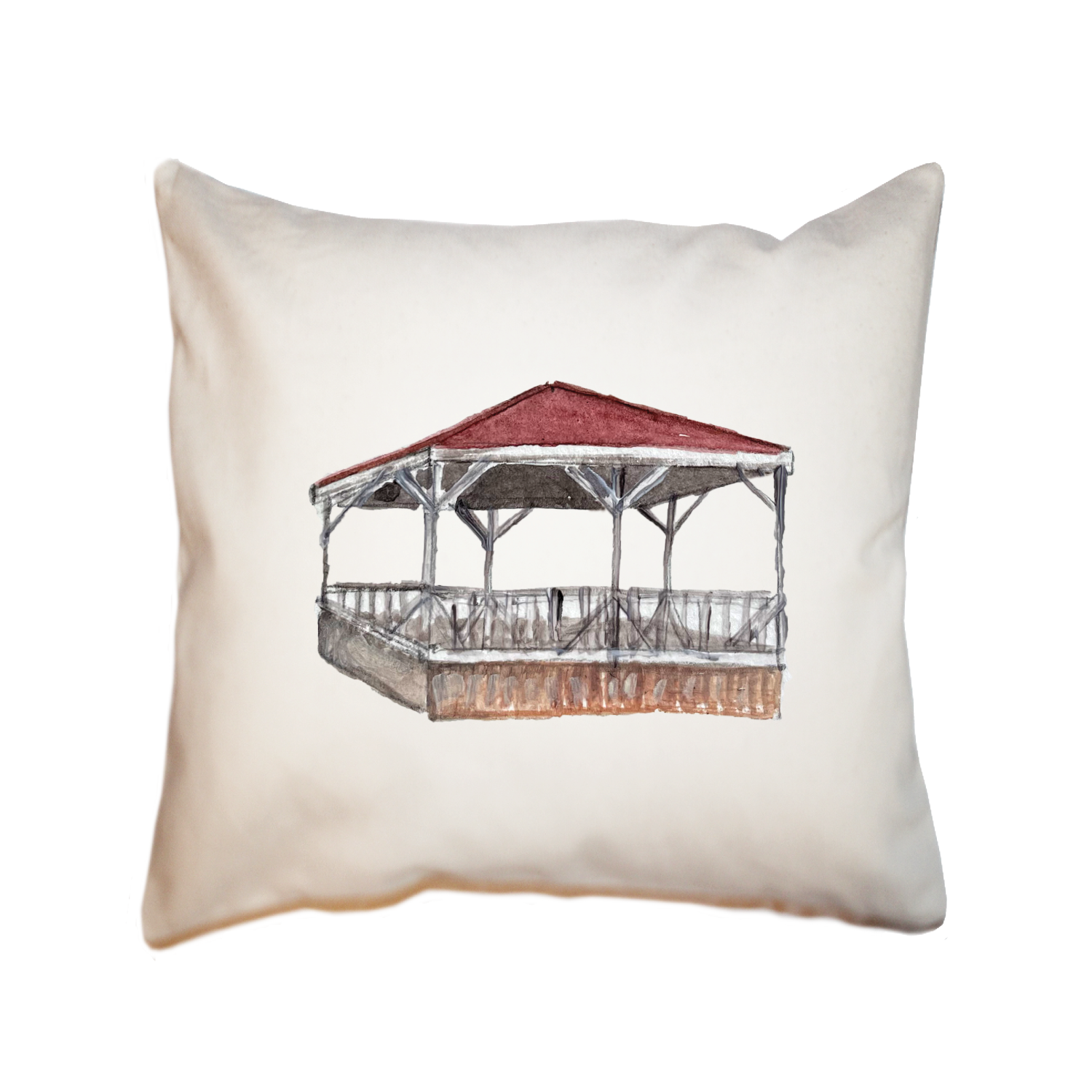 star island gazebo summer house square pillow