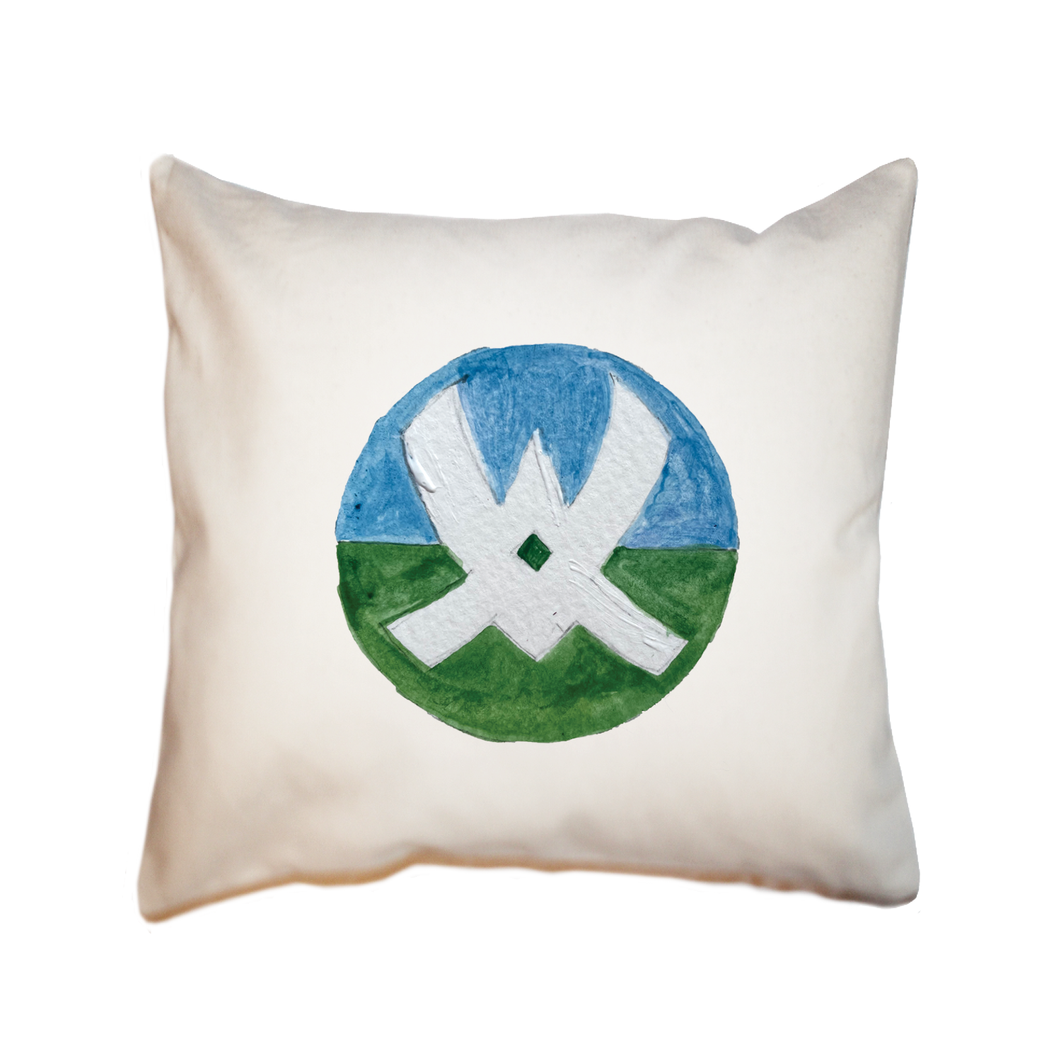 waterville valley logo square pillow