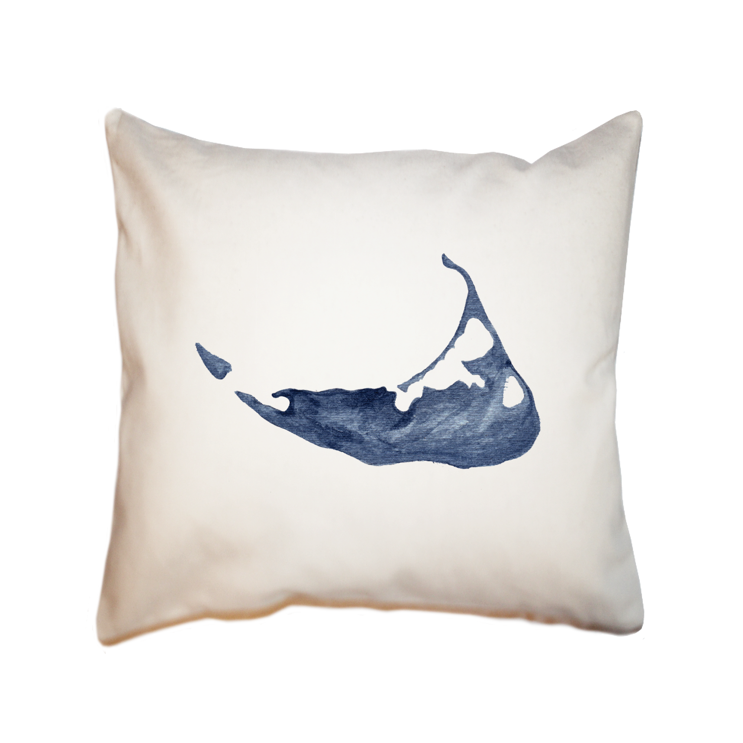 darker navy nantucket island square pillow