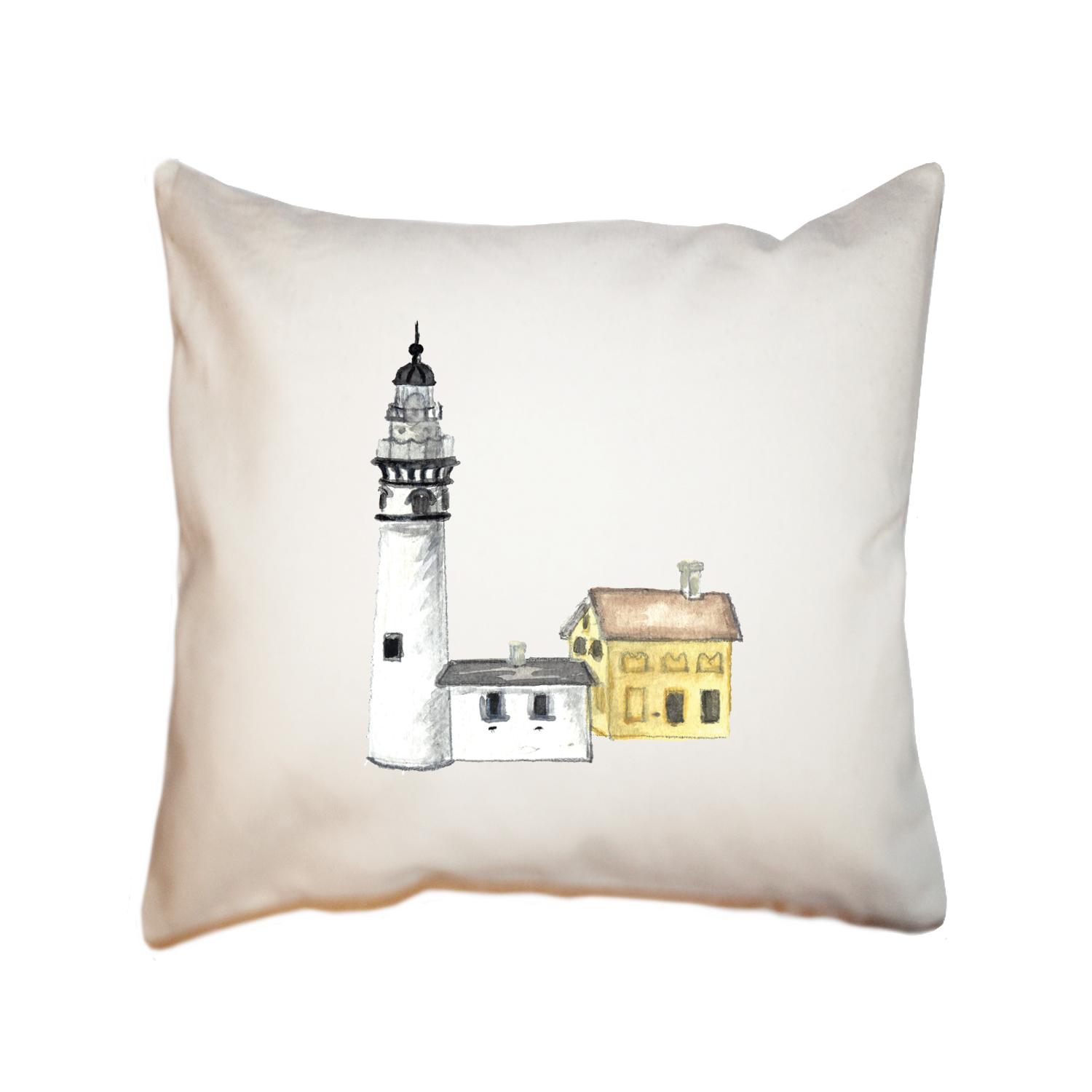 leelanau lighthouse square pillow