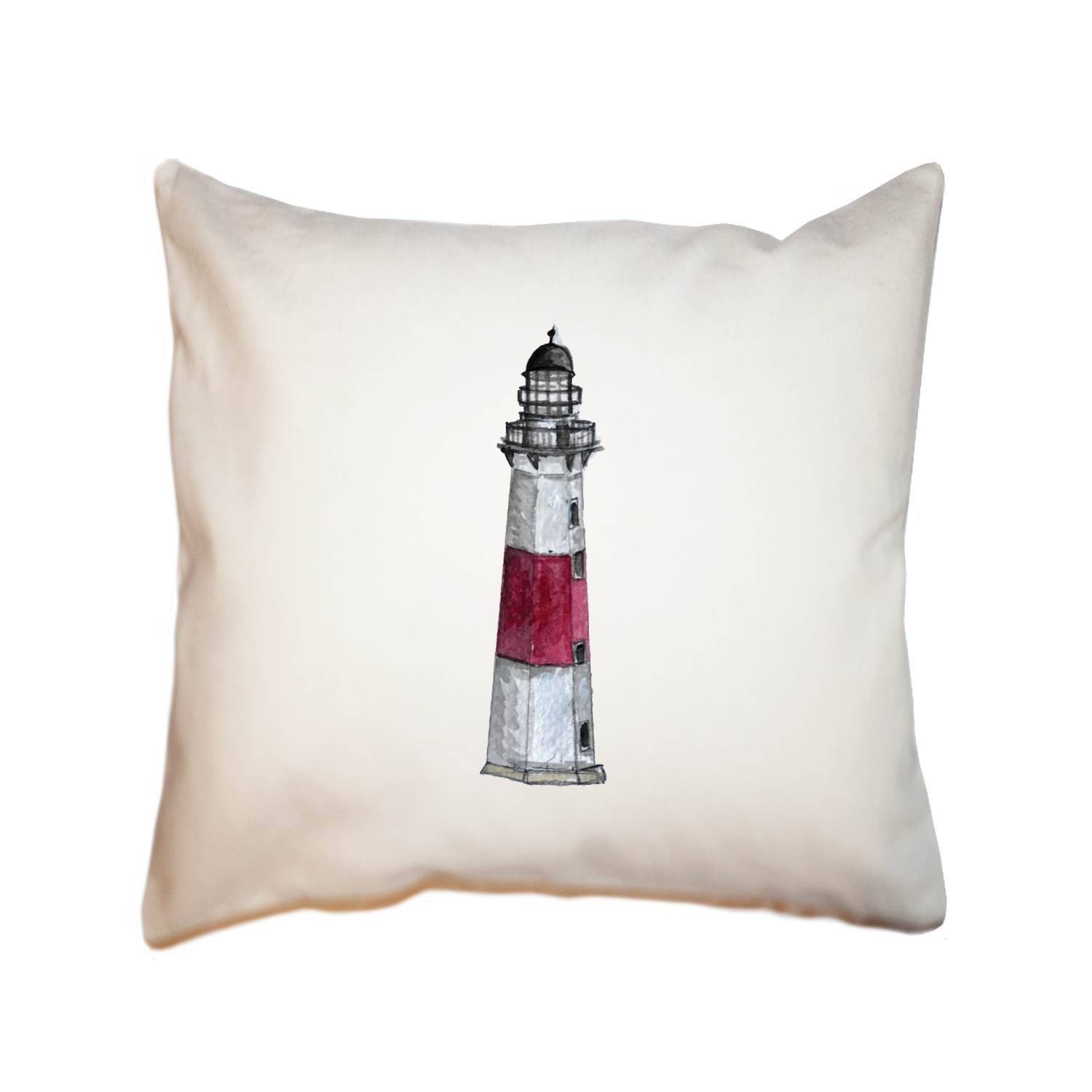 montauk lighthouse square pillow
