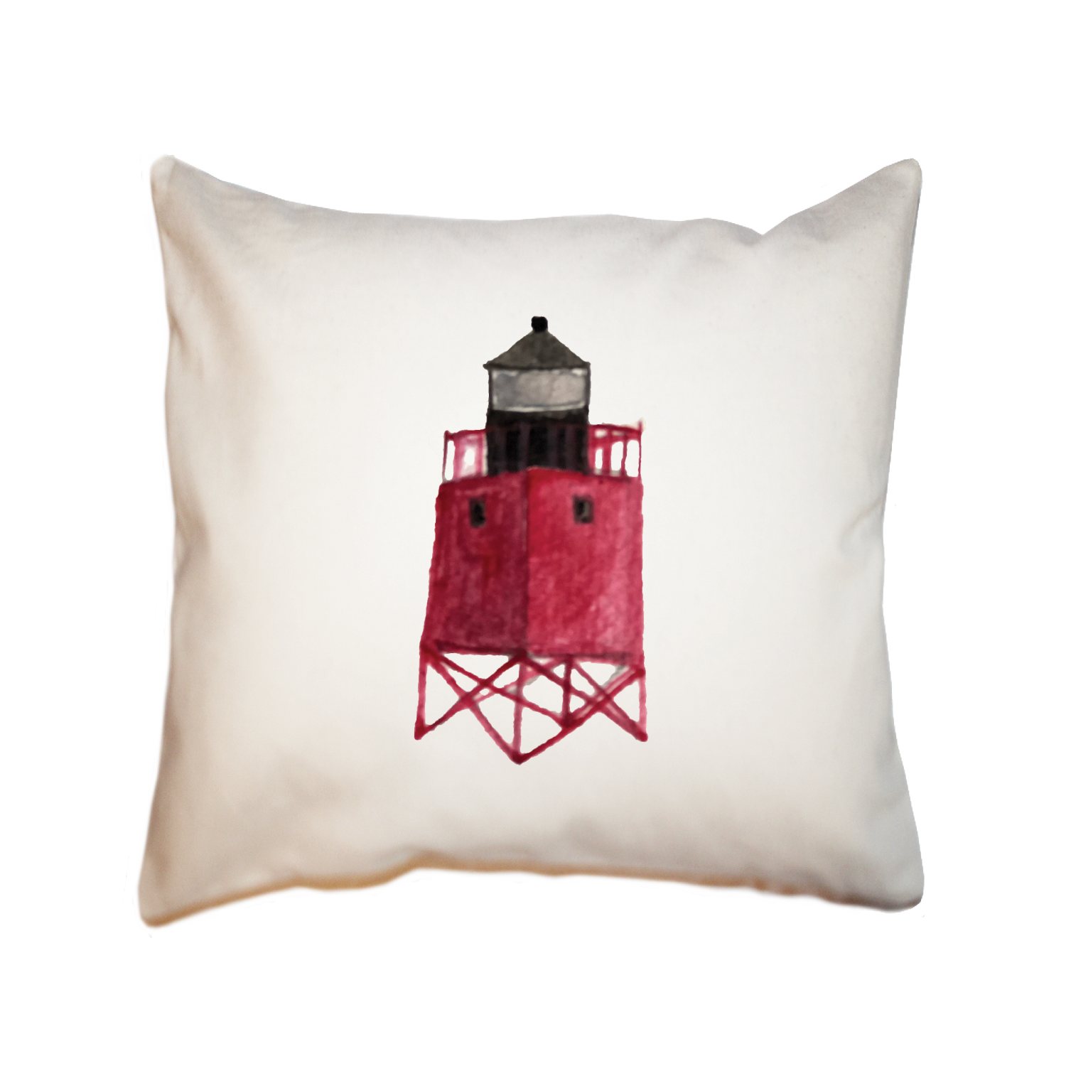 wisconsin lighthouse square pillow