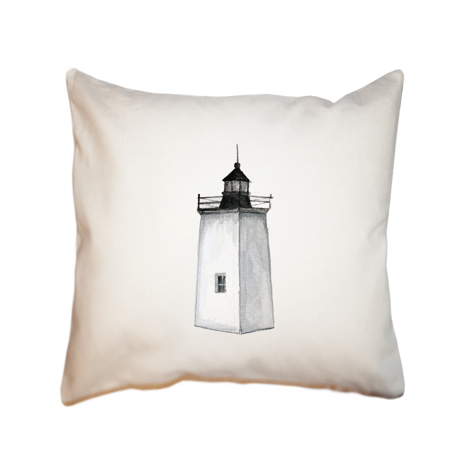 lighthouse boothbay harbor square pillow