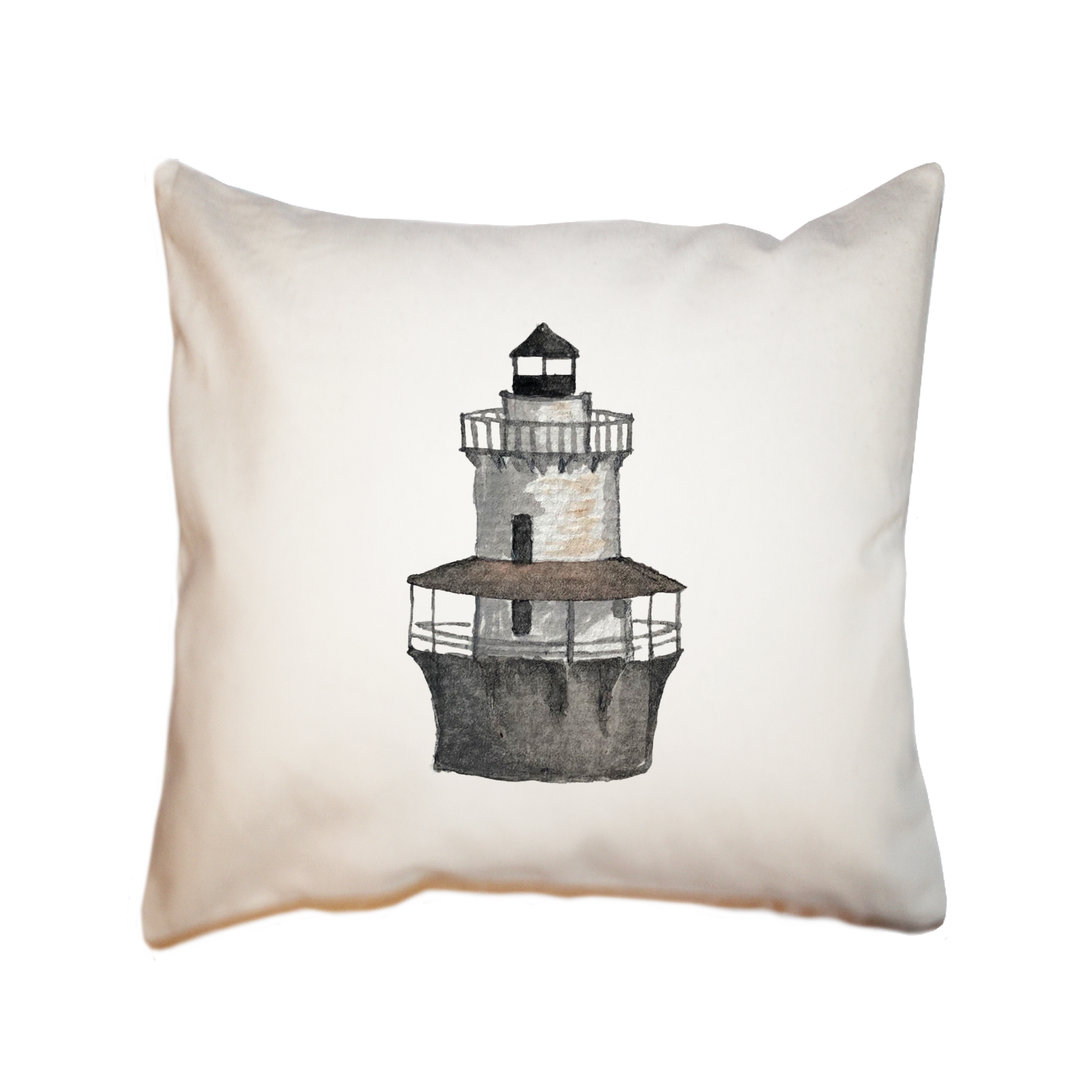fairhaven, ma lighthouse square pillow