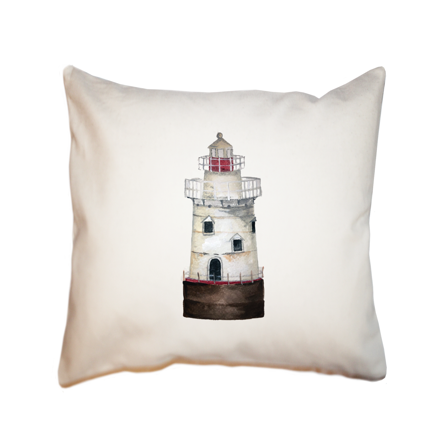 sakonnet point lighthouse little compton square pillow