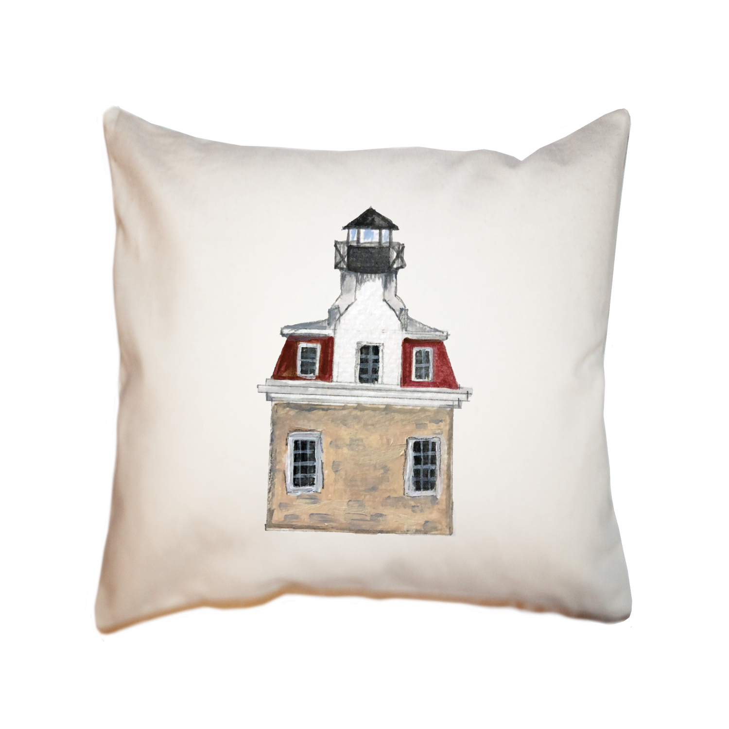 fairfield lighthouse square pillow