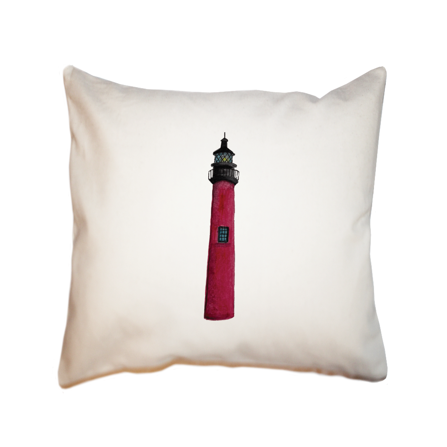 jupiter lighthouse square pillow