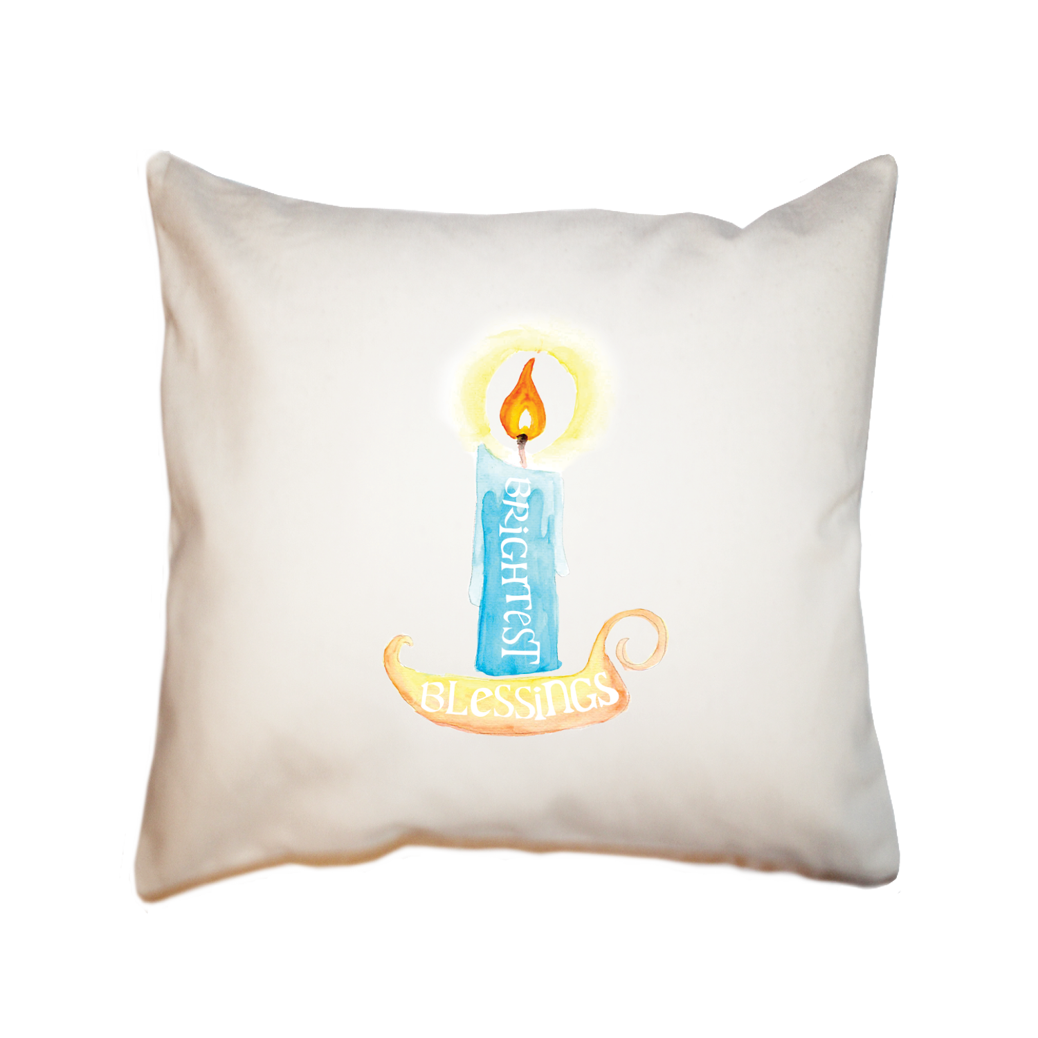brightest blessings square pillow