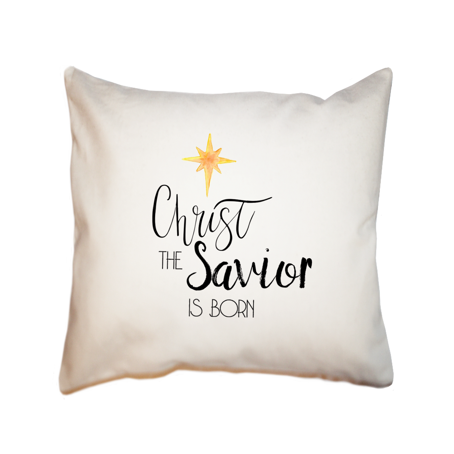 Christ is born square pillow