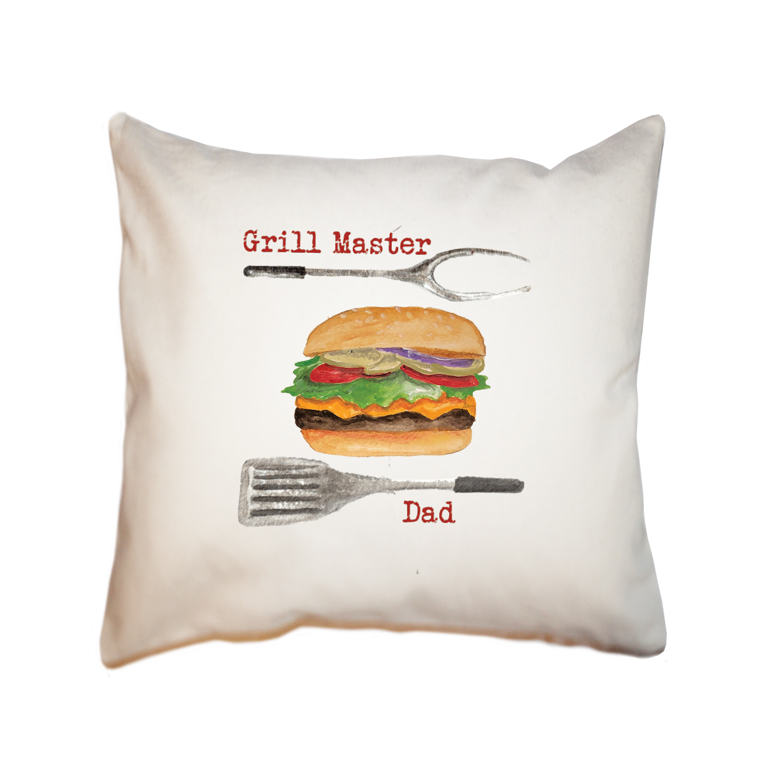 grill master dad square pillow