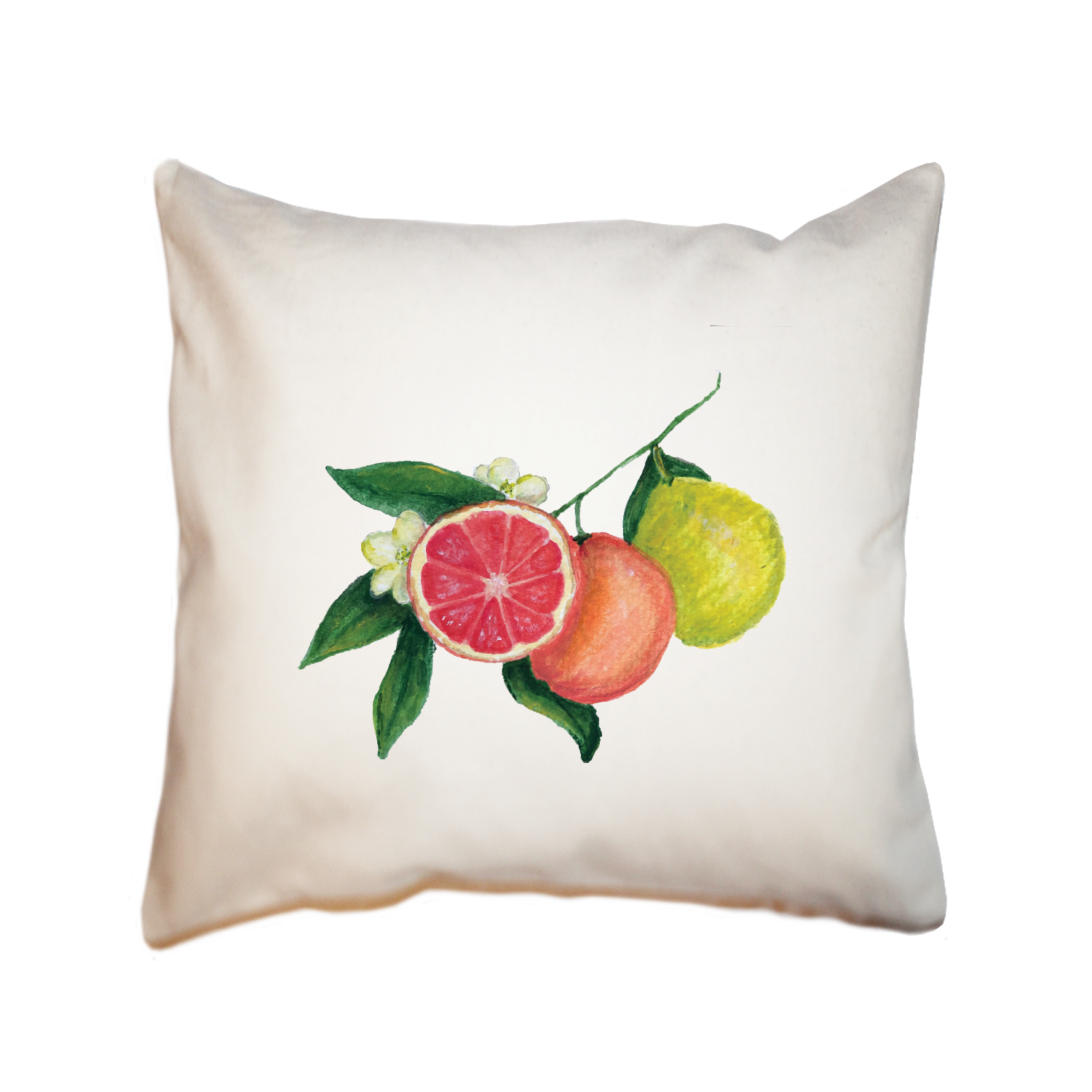 grapefruit square pillow