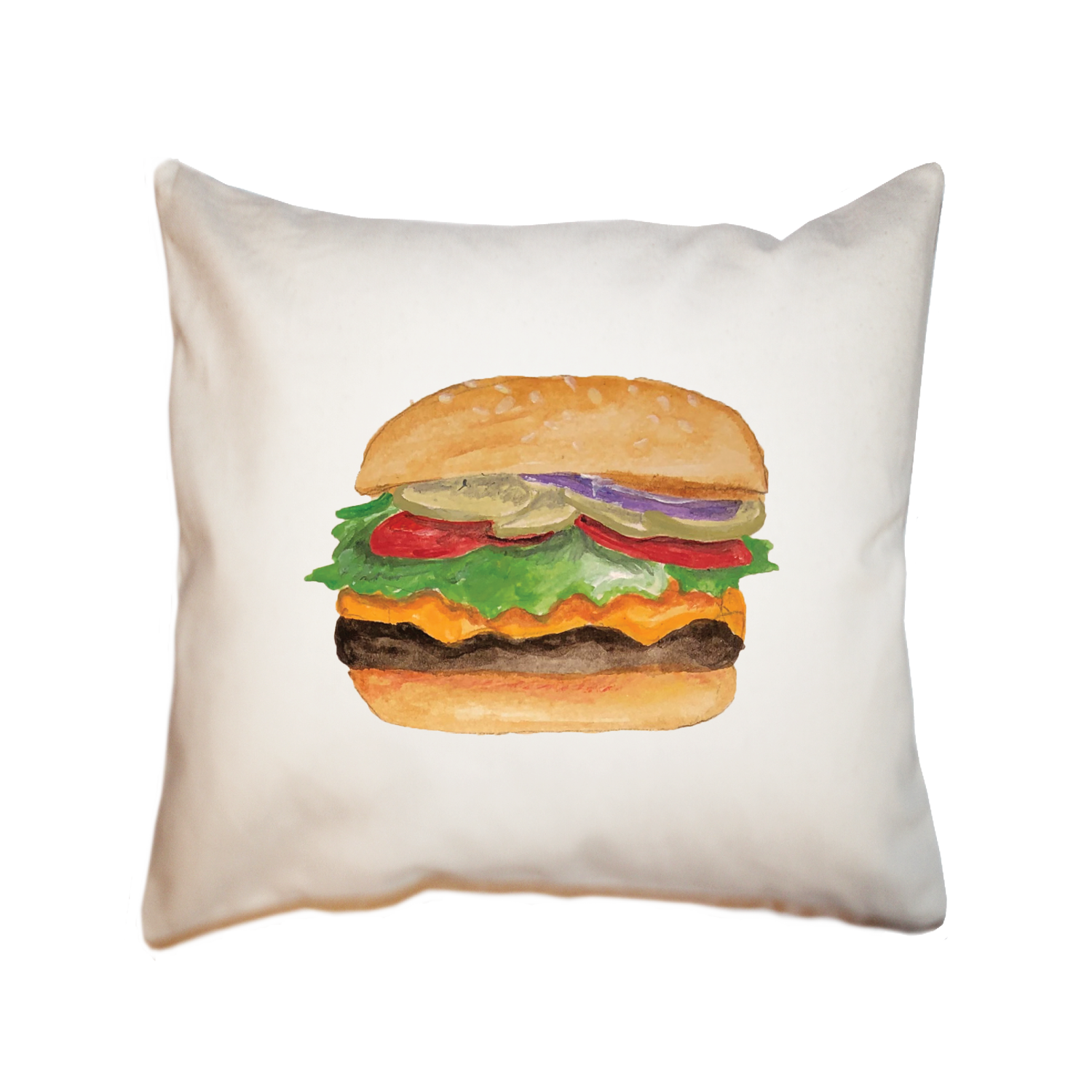 burger square pillow