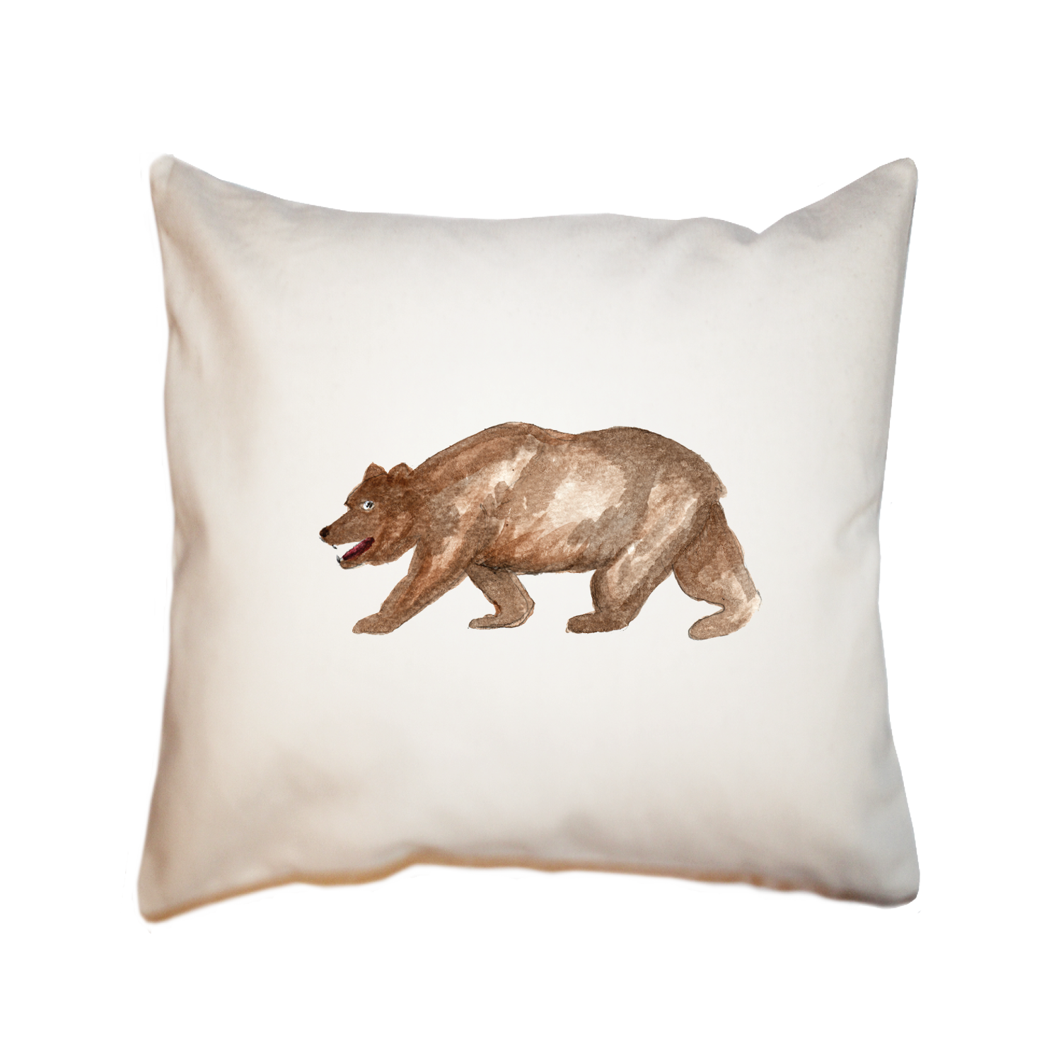 brown bear square pillow