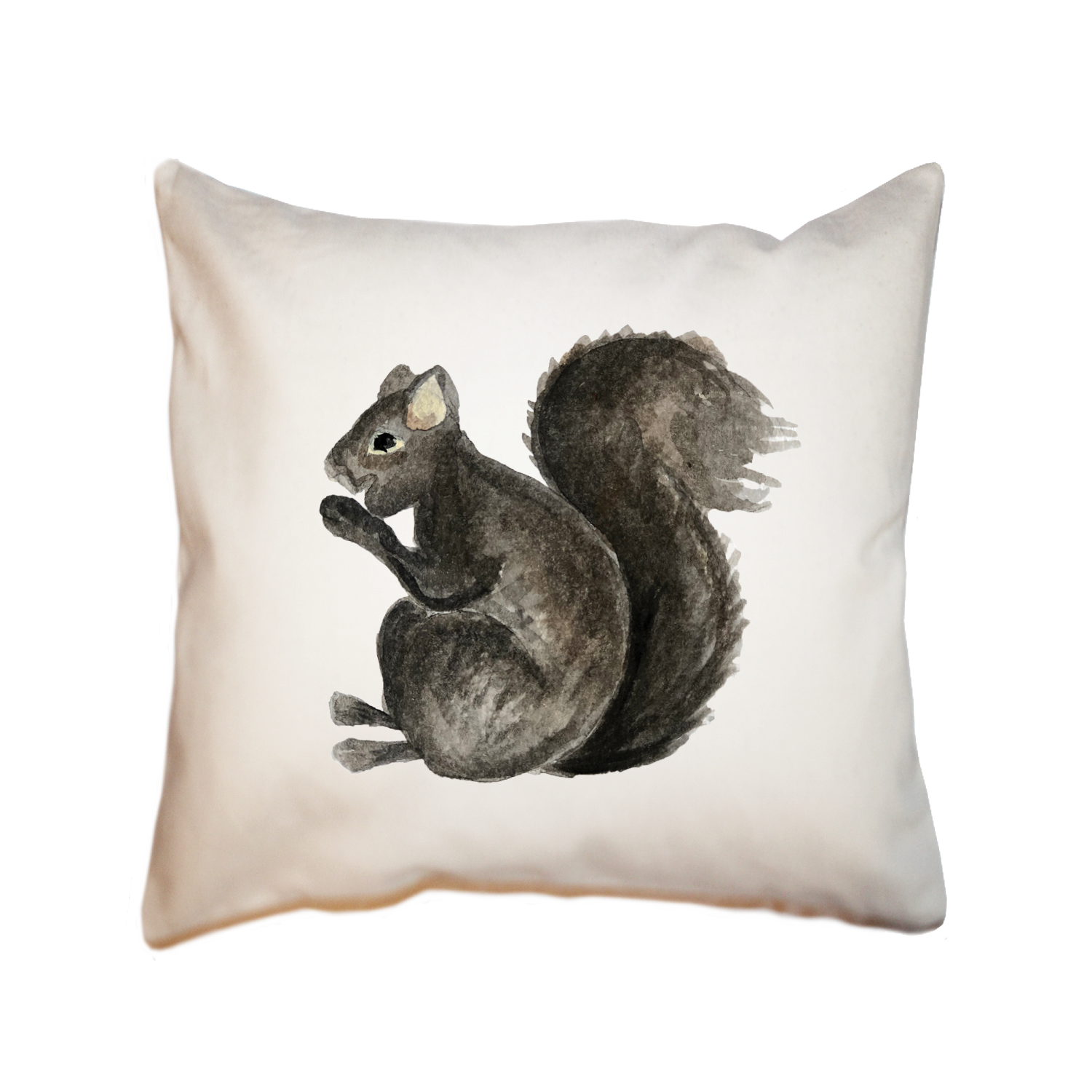 black squirrel square pillow