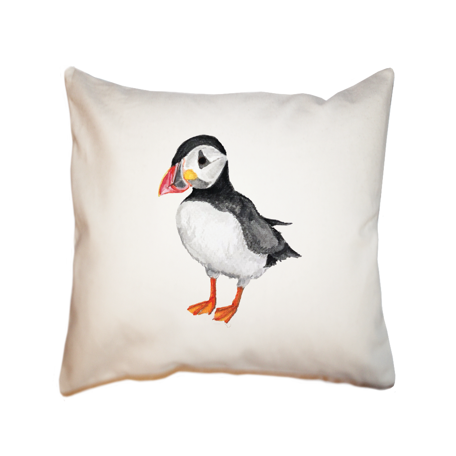 puffin square pillow