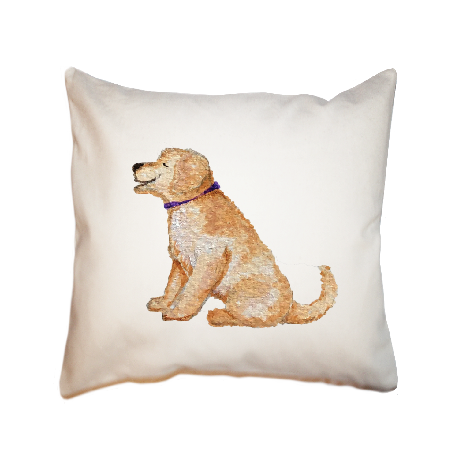 goldendoodle profile square pillow