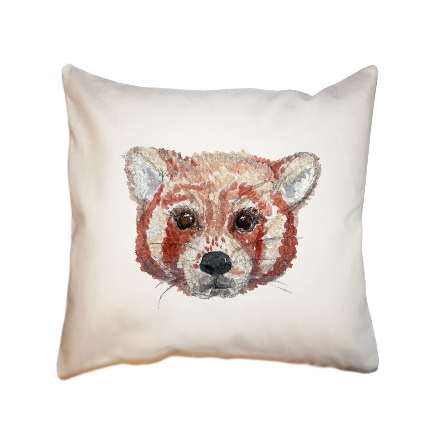 red panda square pillow