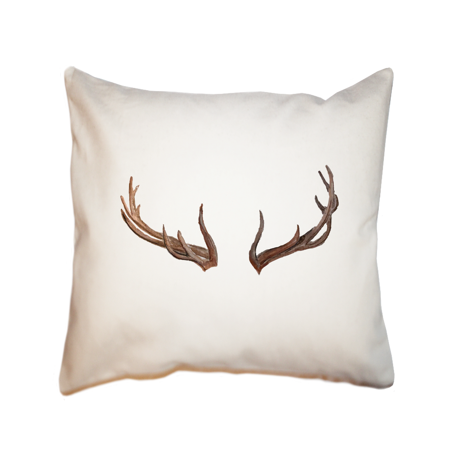 elk antlers square pillow