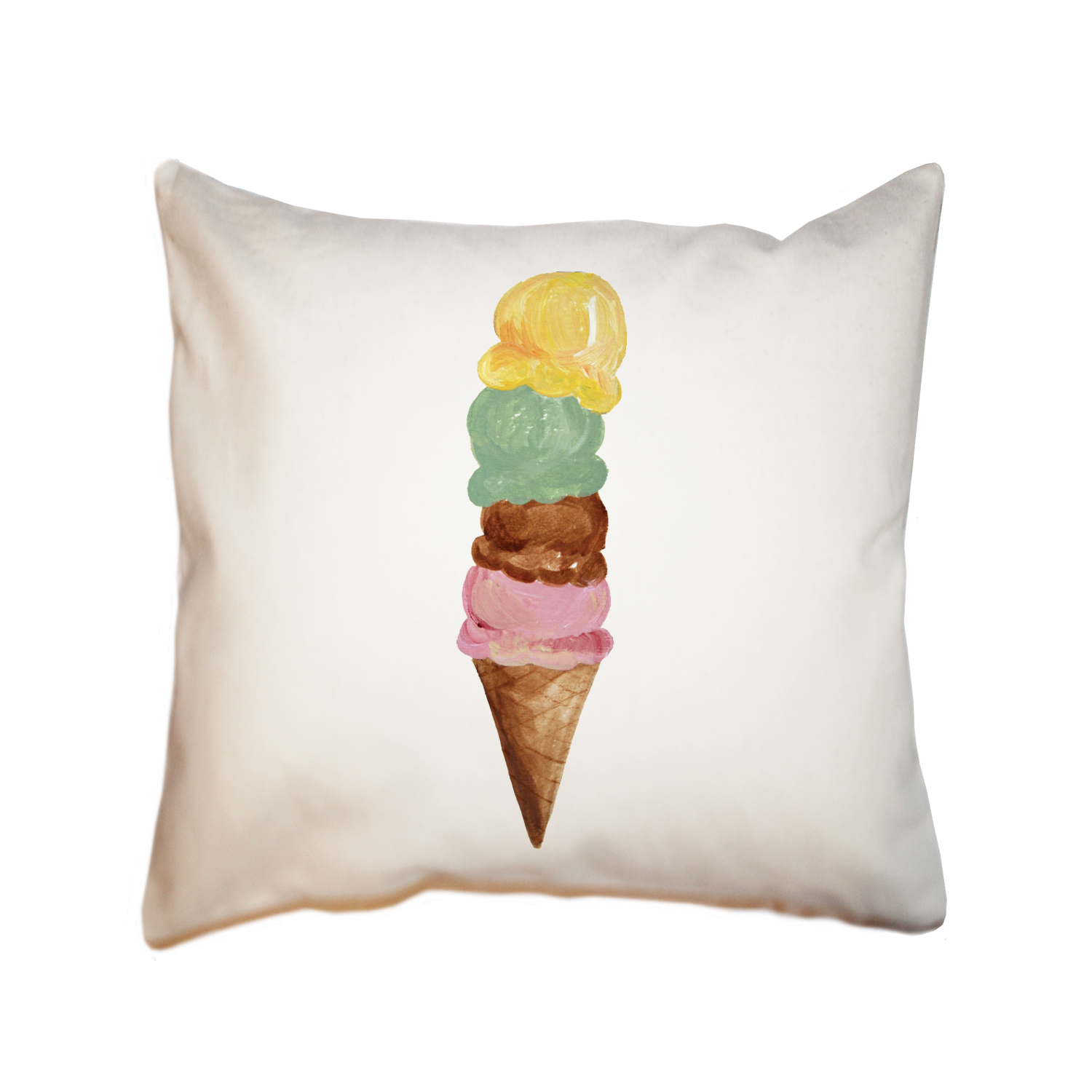 four scoop cone square pillow