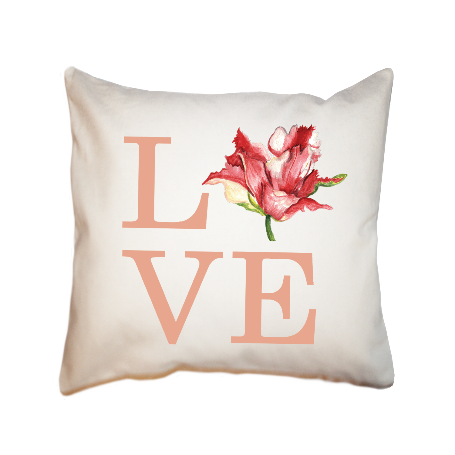 love tulip square pillow