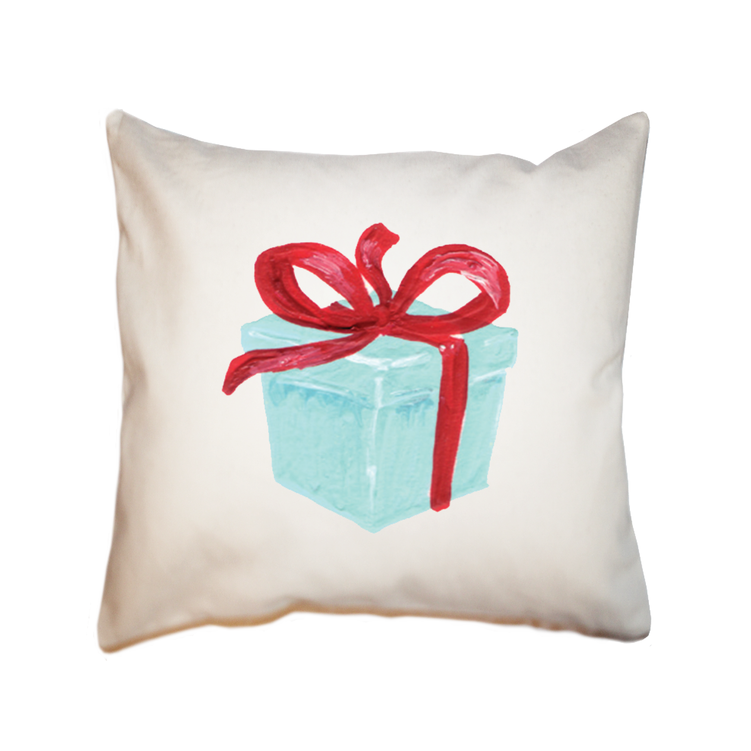 turquoise gift square pillow