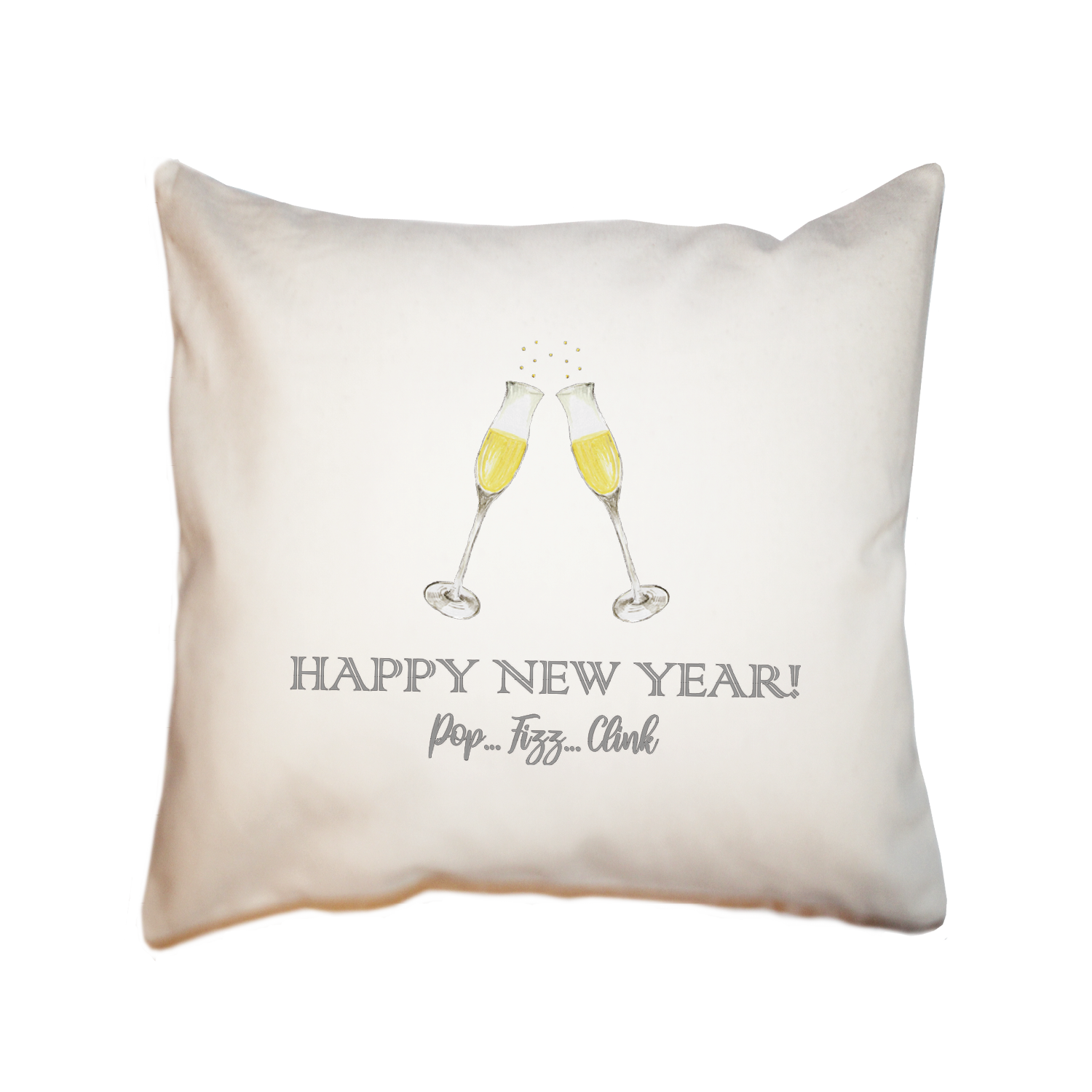 happy new year square pillow