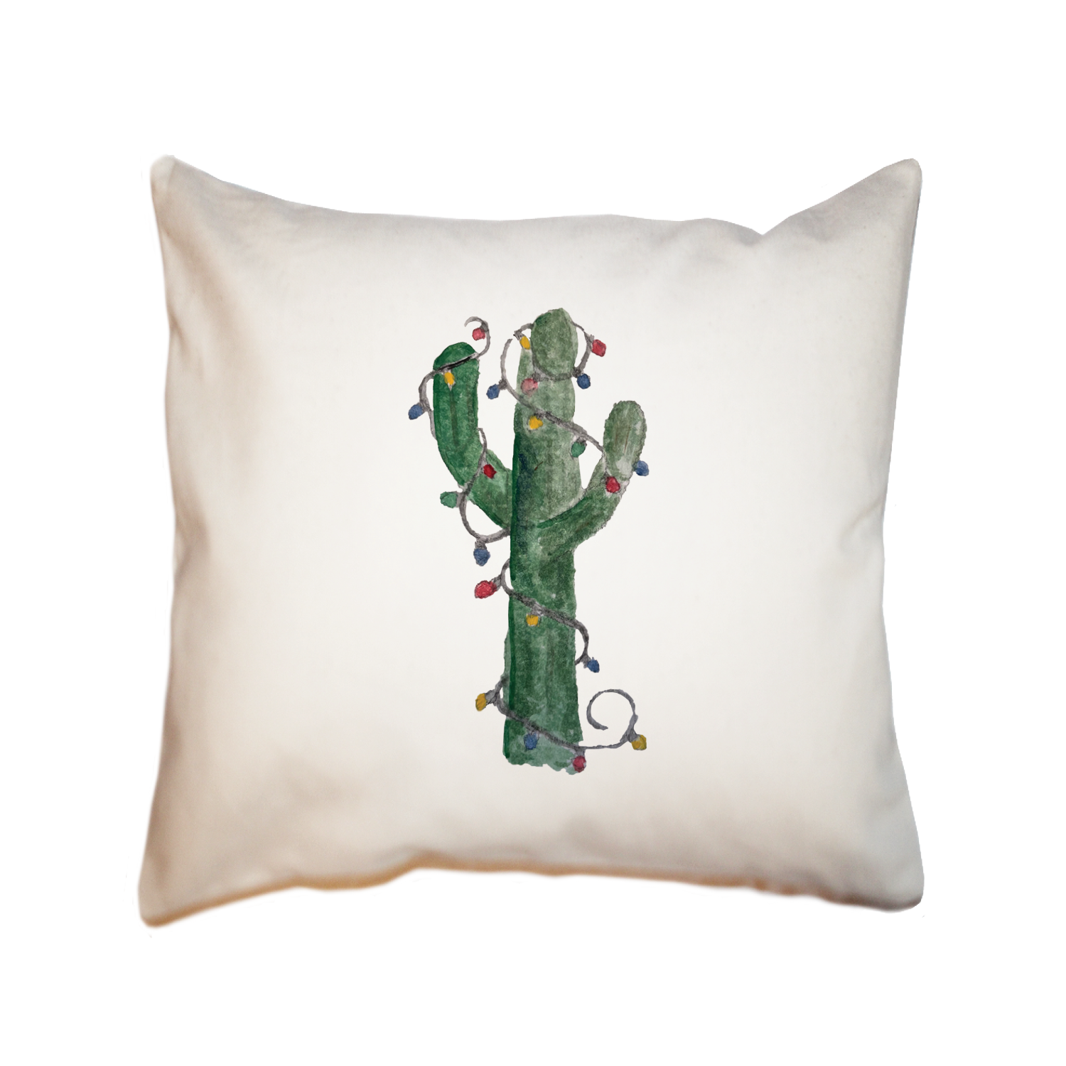 christmas cactus square pillow