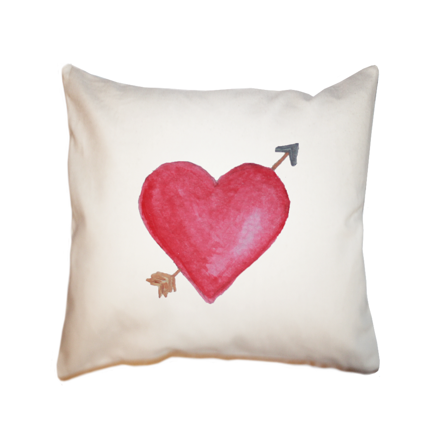 cupid's arrow square pillow