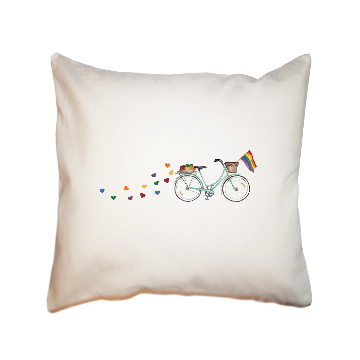 bike with pride square pillow