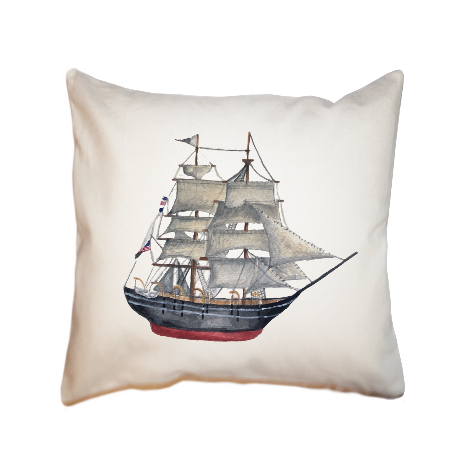 charles morgan whaling ship square pillow