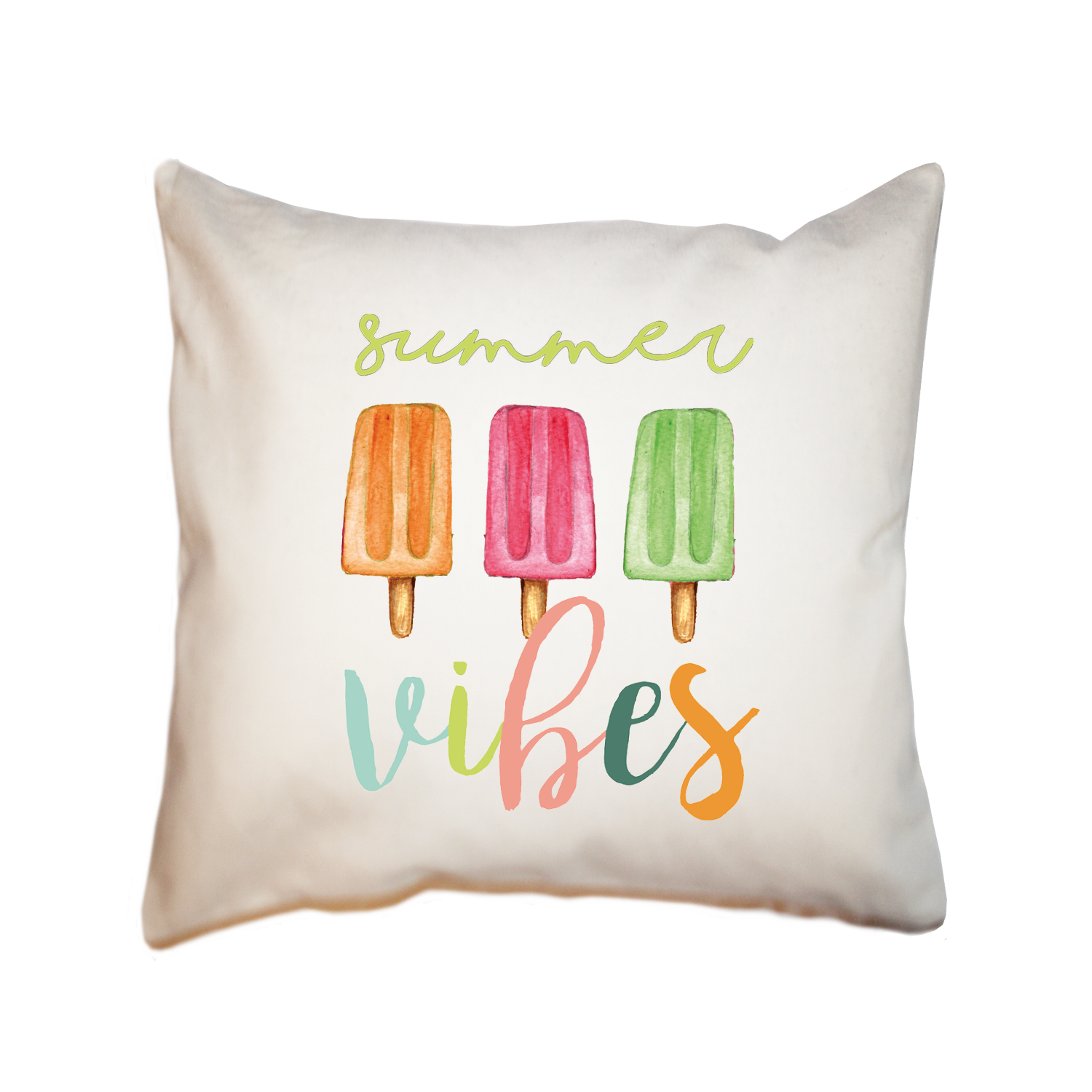 summer vibes square pillow