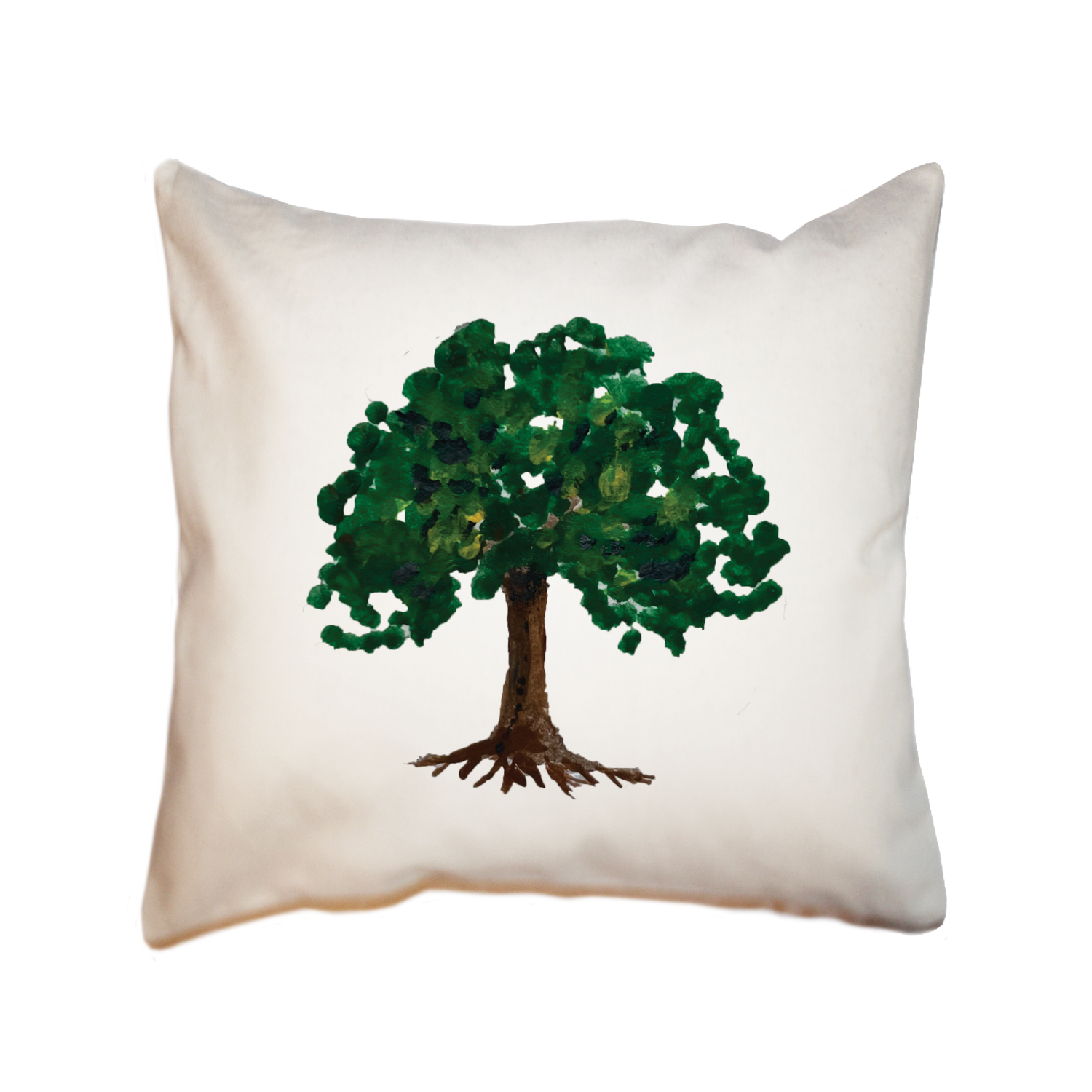 oak tree with roots square pillow