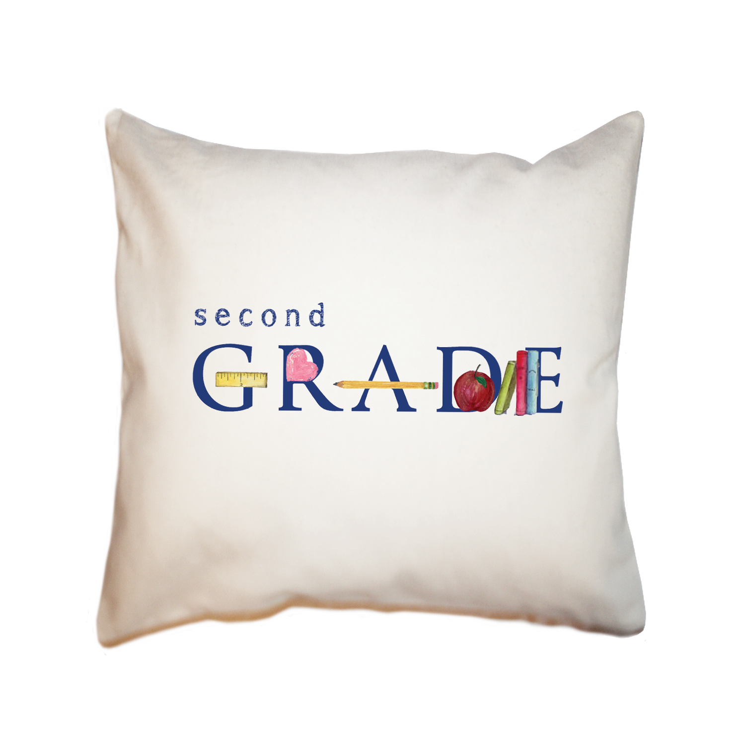 second grade square pillow
